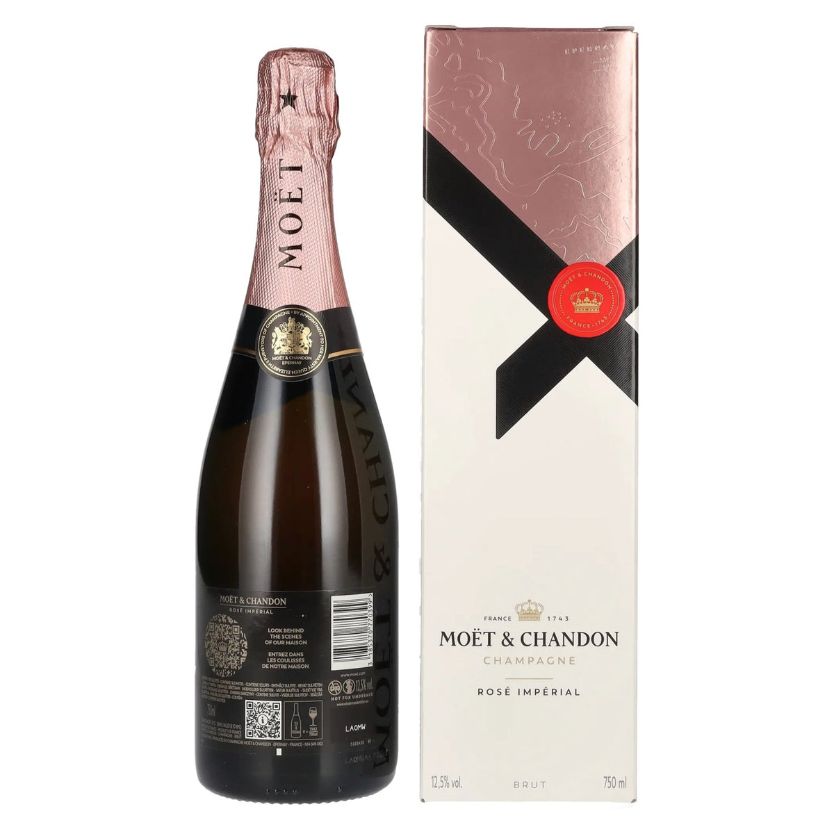 Moët & Chandon Champagne ROSÉ IMPÉRIAL Brut 12,5% Vol. 0,75l in Geschenkbox