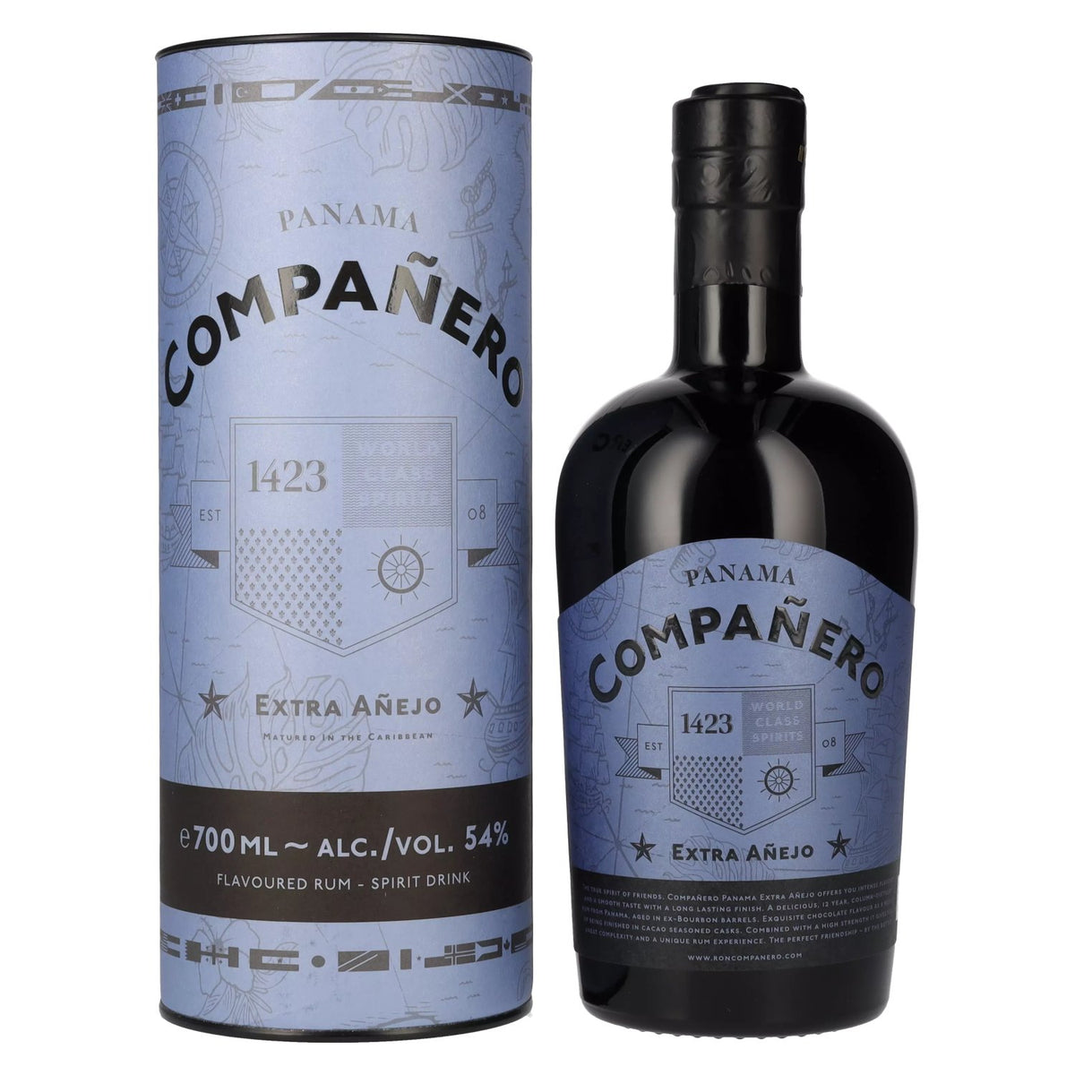 Compañero PANAMA Extra Añejo gedistilleerde drank 54% Vol. 0,7l in geschenkverpakking