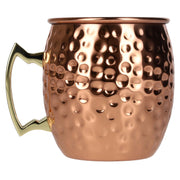 Moscow Mule Becher Edelstahl Kupfer-Look glänzend gehammert 0,55l