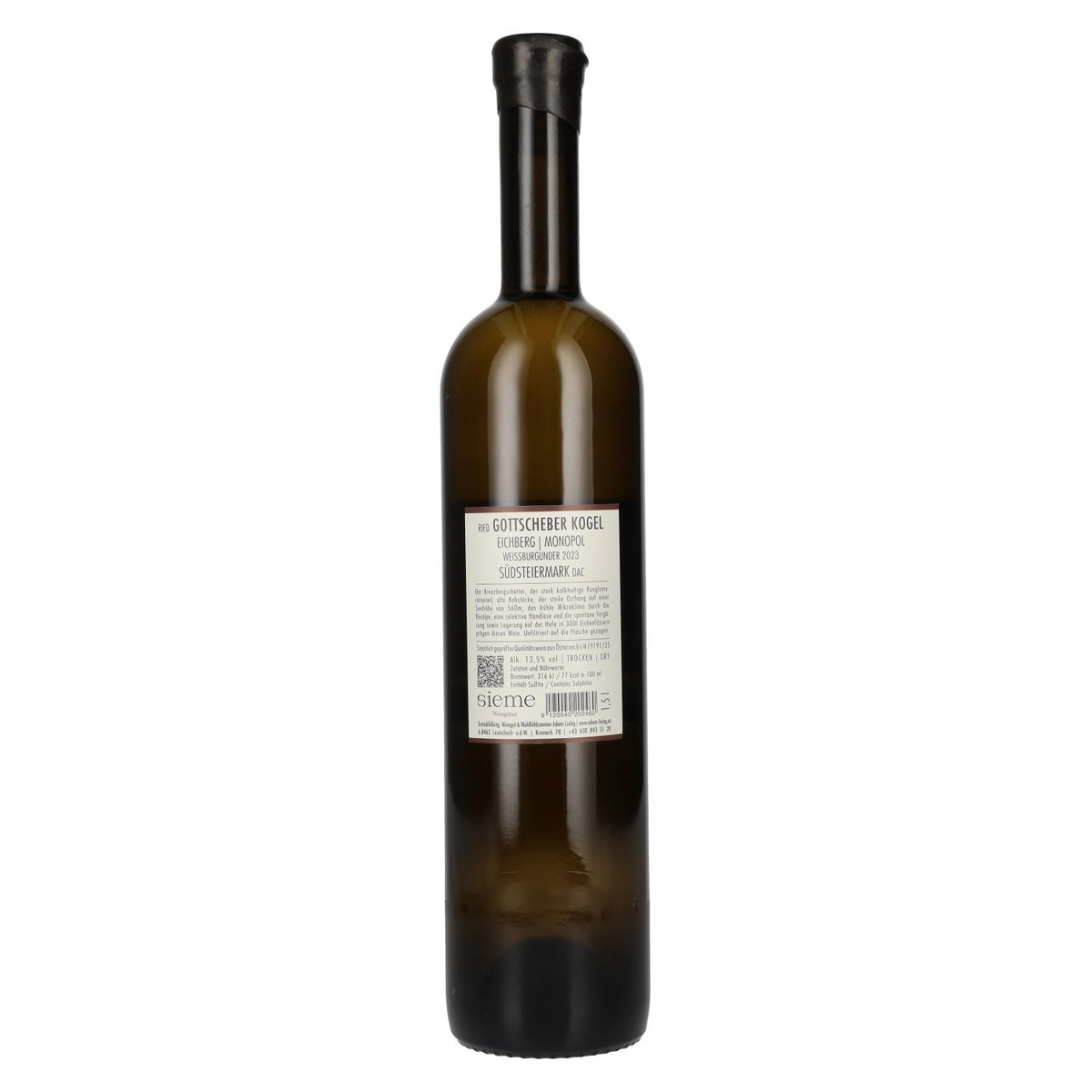 Adam-Lieleg Weißburgunder Ried Gottscheber Zuid-Stiermarken DAC 2022 13,5% vol. 1,5 l