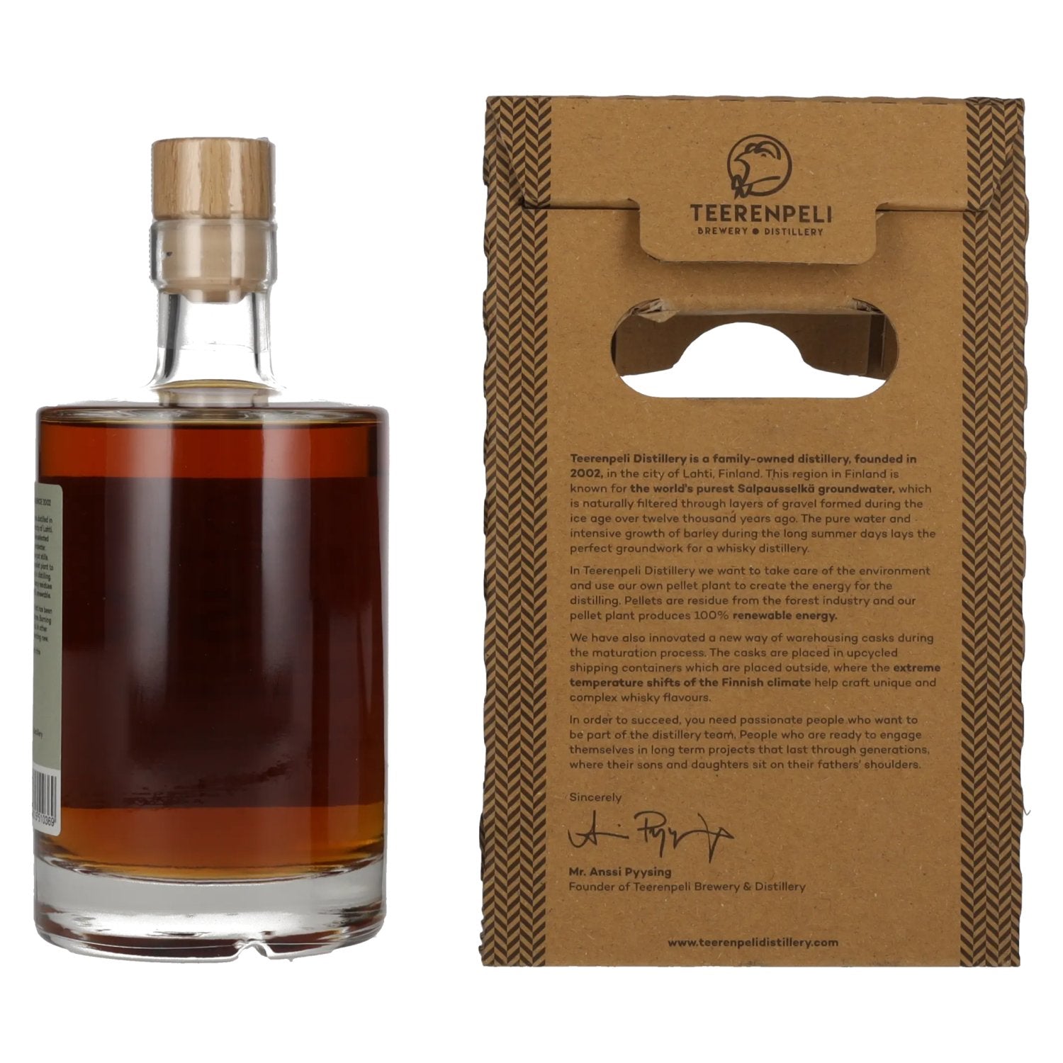 Teerenpeli KASKI Distiller's Choice Single Malt Whisky 100% Sherry Cask 43% Vol. 0,5l in Geschenkbox