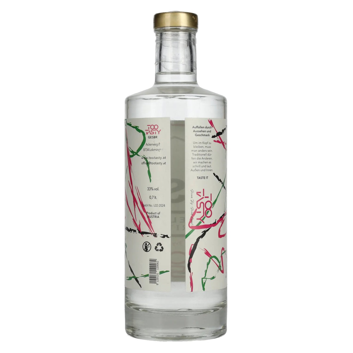 Too Tasty NUSSN Hazelnut Liqueur 33% ABV 0.7l