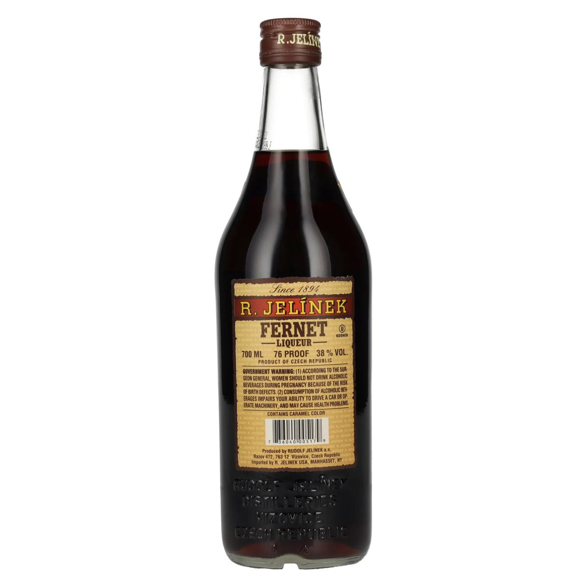 R. Jelínek Fernet Liqueur 38% vol. 0.7l