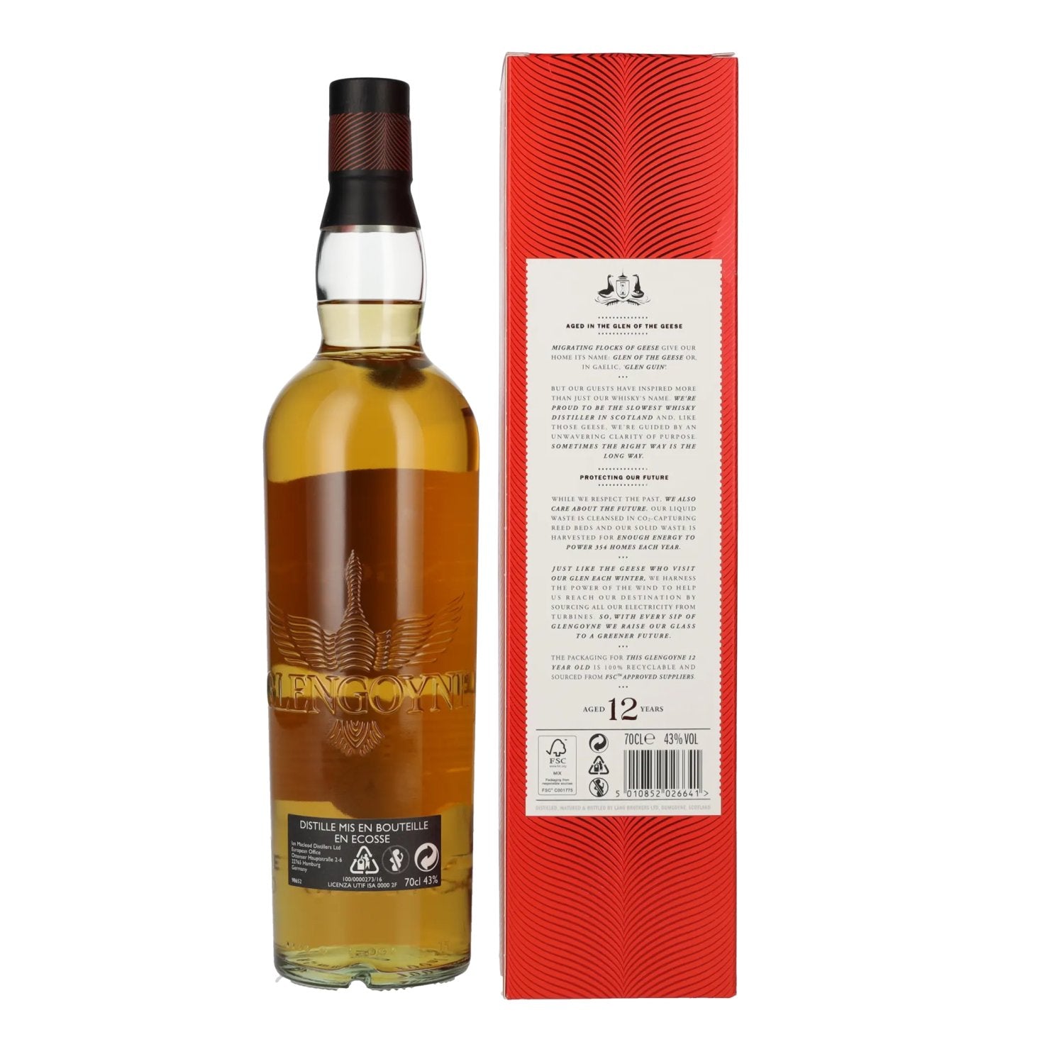 Glengoyne 12 Years Old Highland Single Malt Scotch Whisky 43% Vol. 0,7l in gift box
