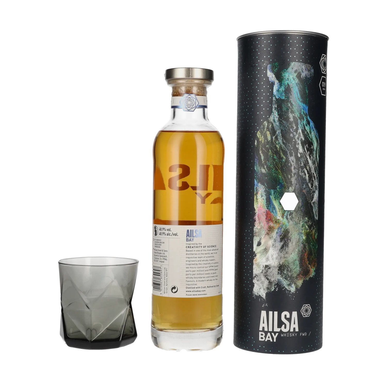 Ailsa Bay SWEET SMOKE Single Malt Scotch Whisky Release 1.2 48,9% Vol. 0,7l in geschenkverpakking met glas