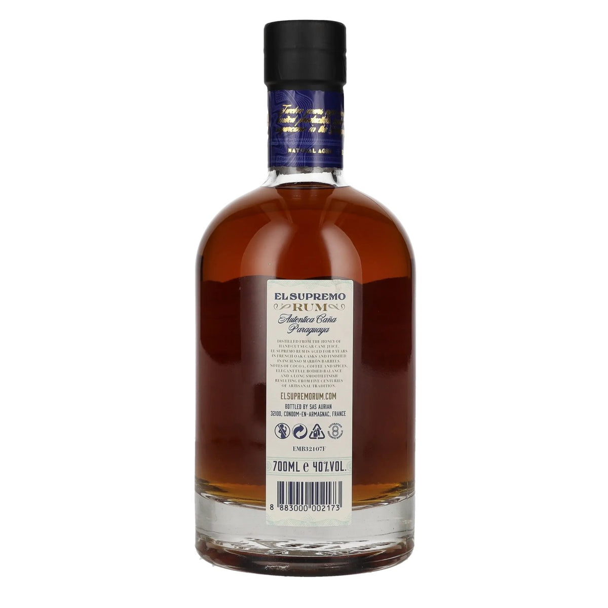 El Supremo 8 Year Old OAK CASK Rum 40% Vol. 0,7l