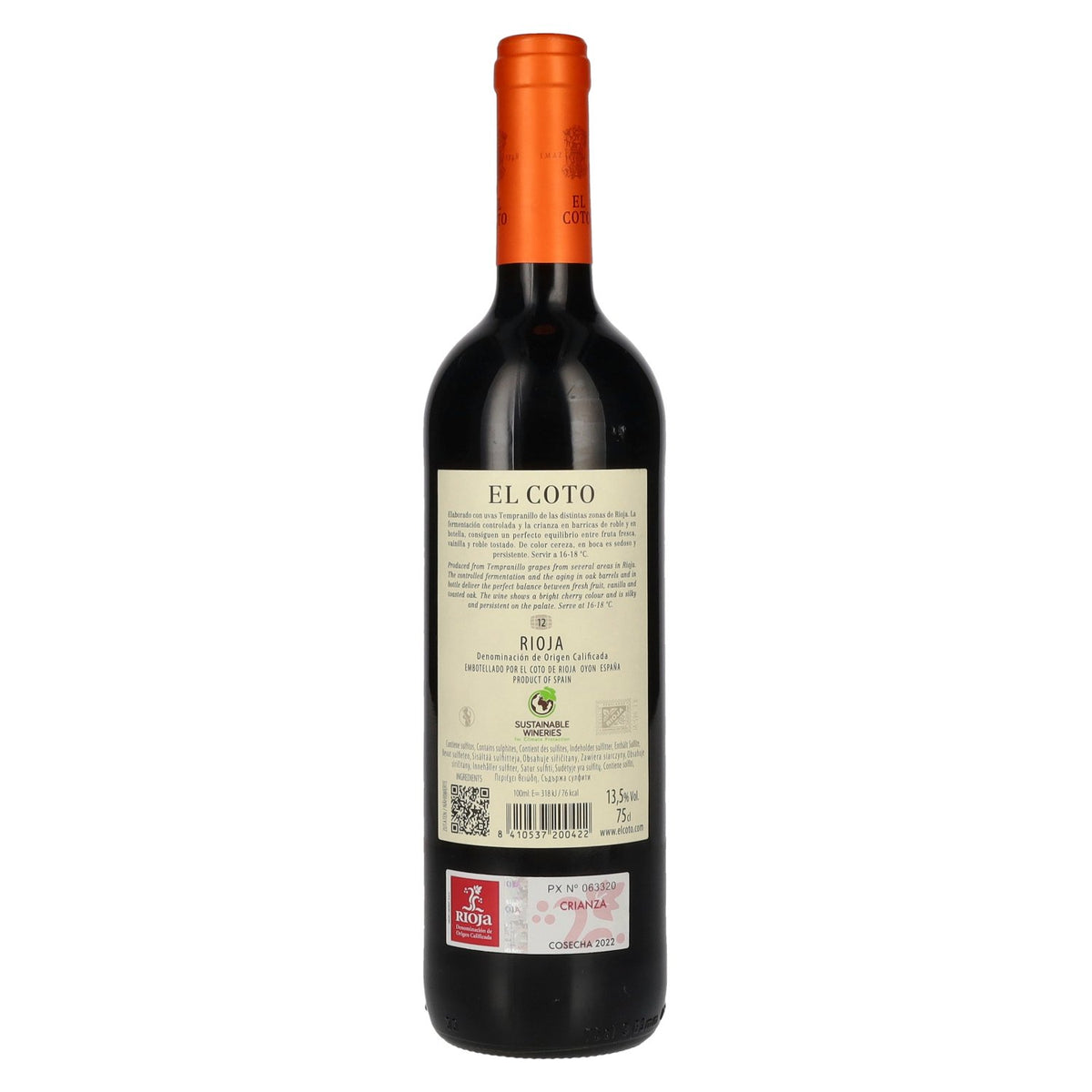 El Coto Rioja Crianza DOC 2022 13,5% Vol. 0,75l