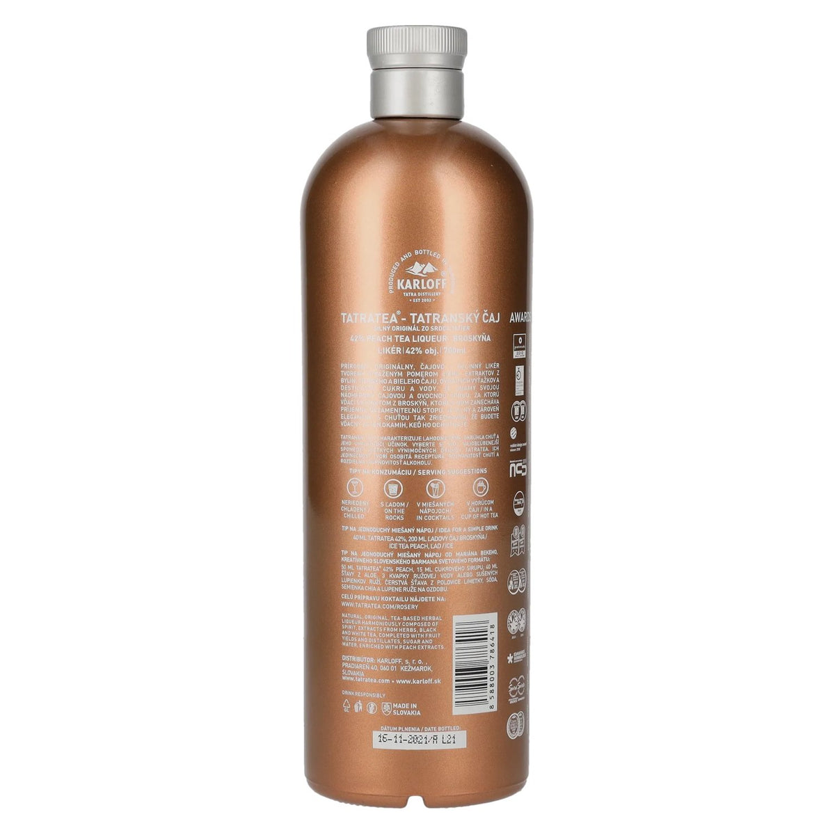 Tatratea Perziktheelikeur 42% vol. 0,7 l