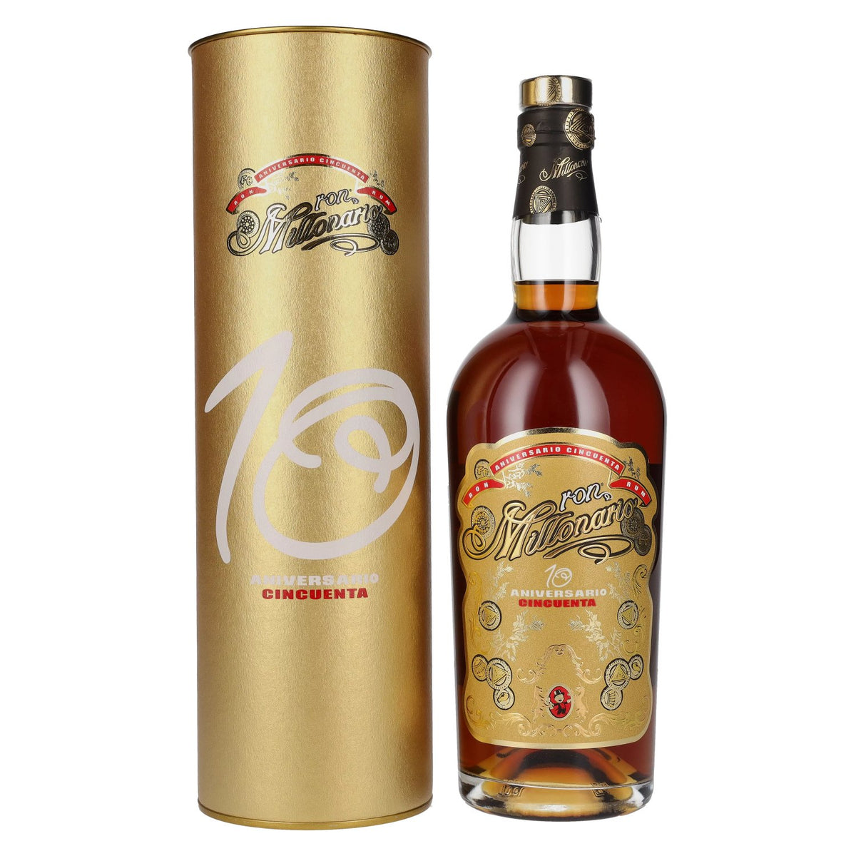 Ron Millonario 10e anniversaire Cincuenta Rum 50 % vol. 0,7 l dans un coffret cadeau