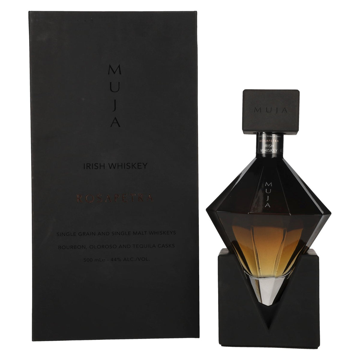 Muja Rosapetra Blended Irish Whiskey 44% Vol. 0,5l in geschenkverpakking