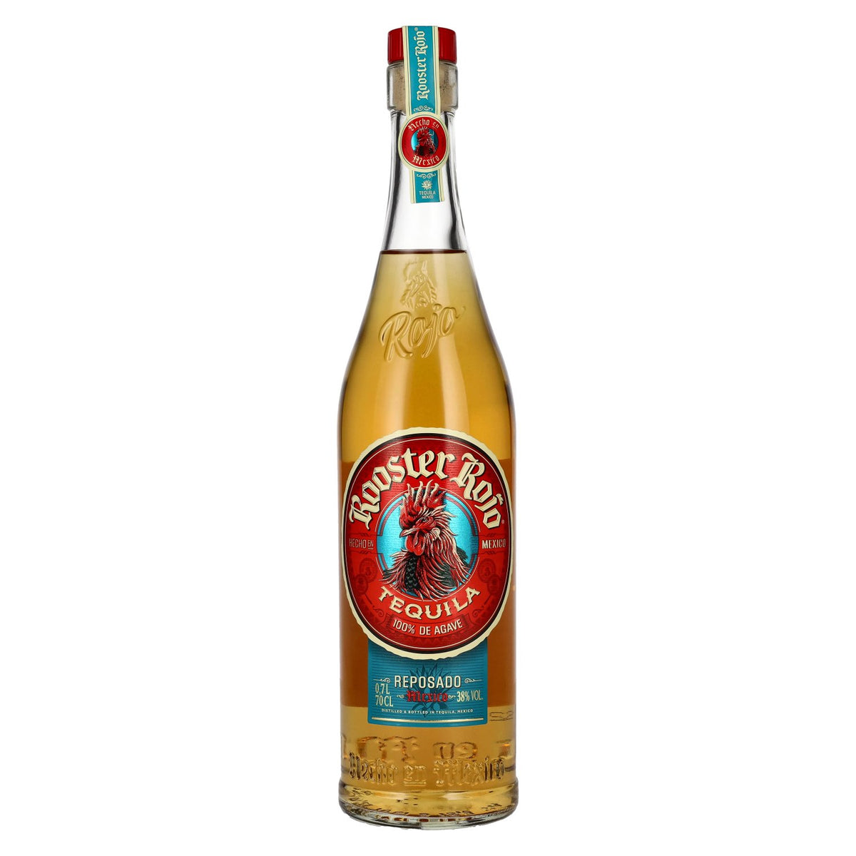 Rooster Rojo REPOSADO Tequila 100% Agave 38% ABV 0.7 l