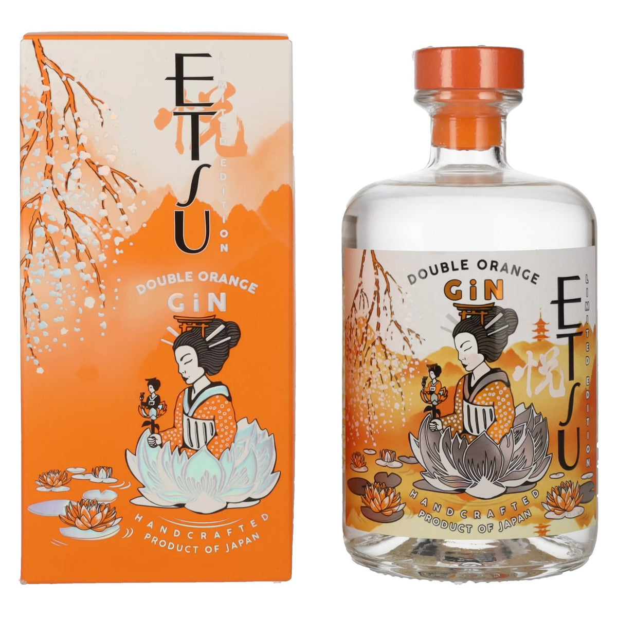 Etsu Gin DOUBLE ORANGE Édition limitée 43 % vol. 0,7 l dans un coffret cadeau