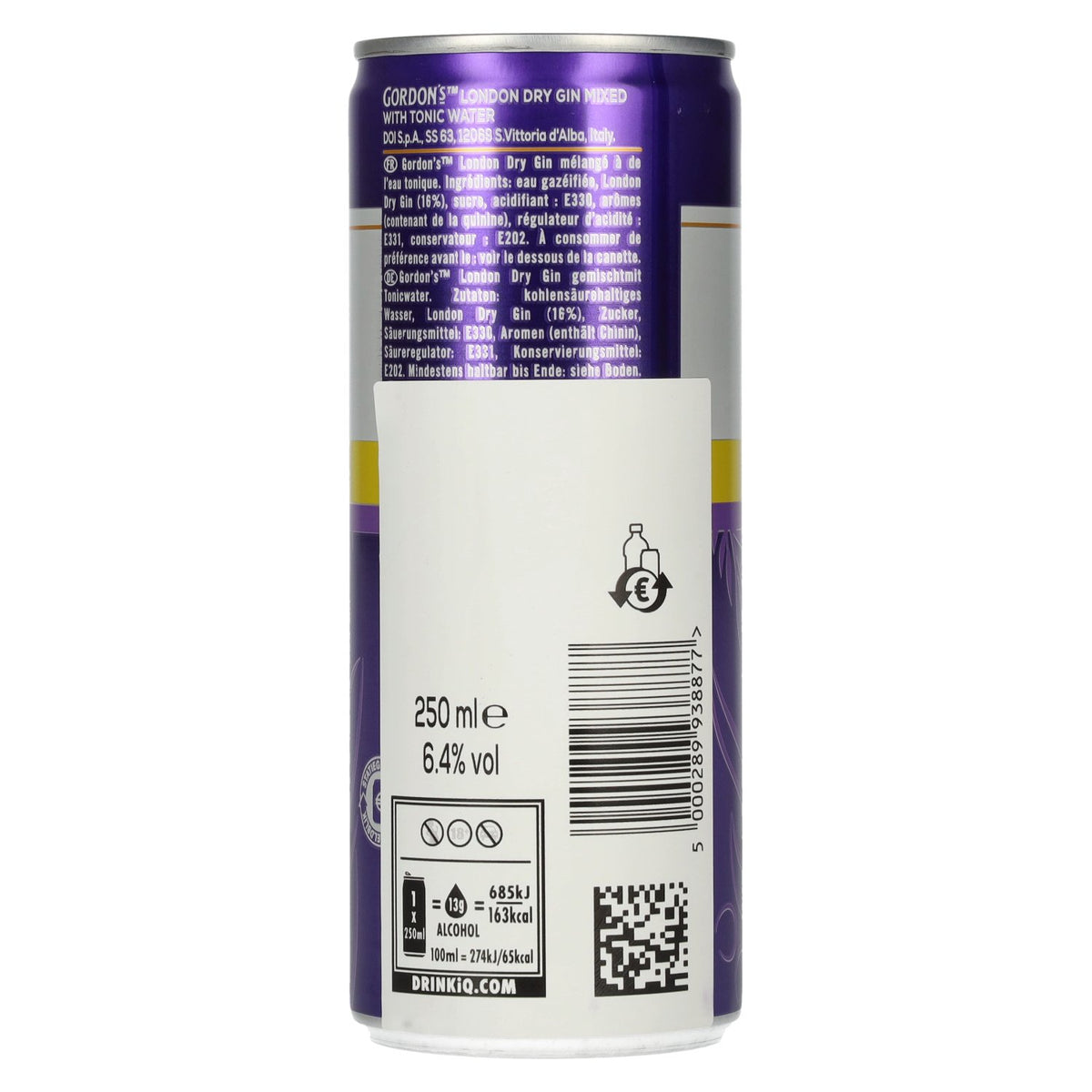Gordon's Gin London Dry &amp; Tonic 6.4% ABV, 12 x 0.25l tins (deposit required)