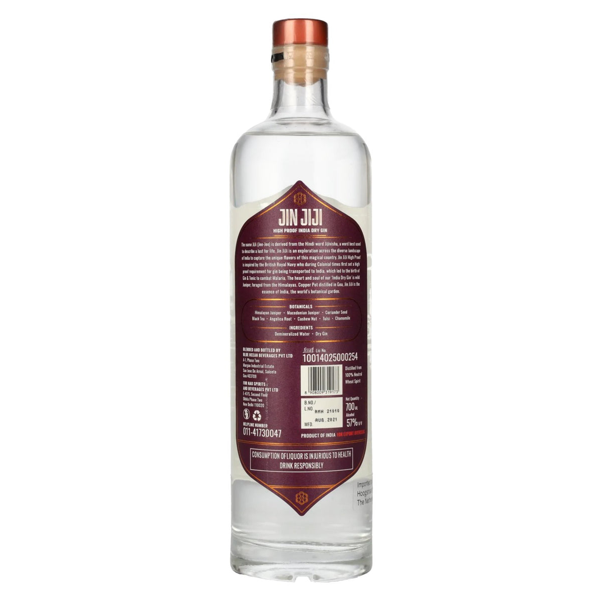 Jin Jiji High Proof India Dry Gin 57% vol. 0.7 l