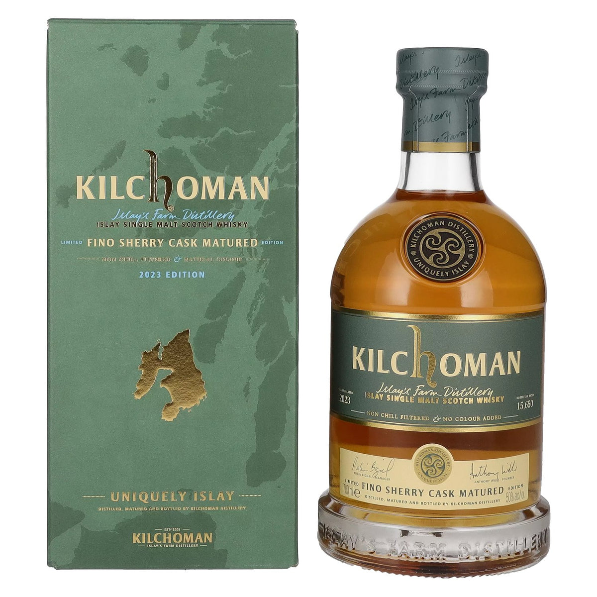 Kilchoman Fino Sherry Cask Matured 50 % vol., 0,7 l, dans un coffret cadeau