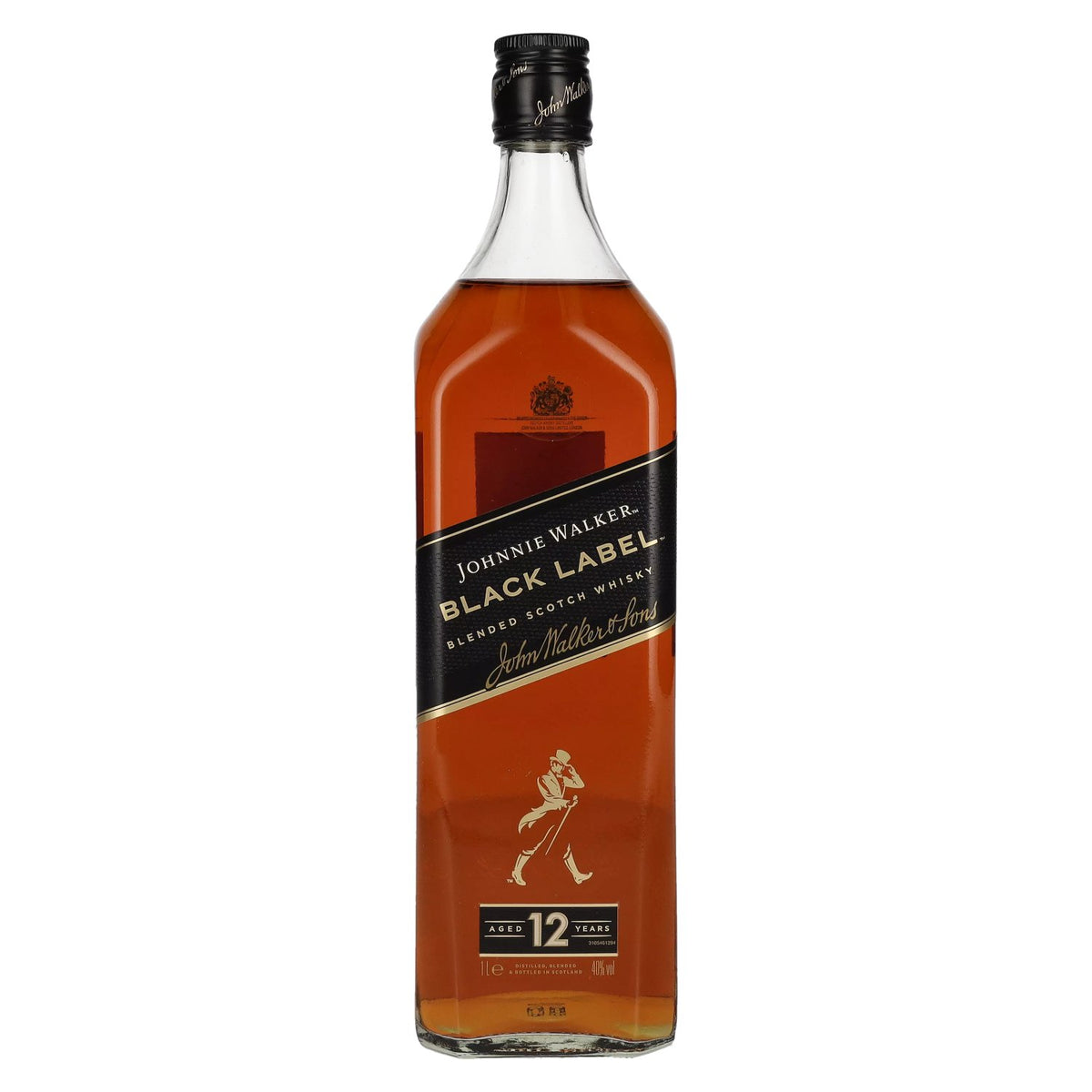 Johnnie Walker BLACK LABEL, whisky écossais blended de 12 ans d'âge, 40 % vol., 1 l