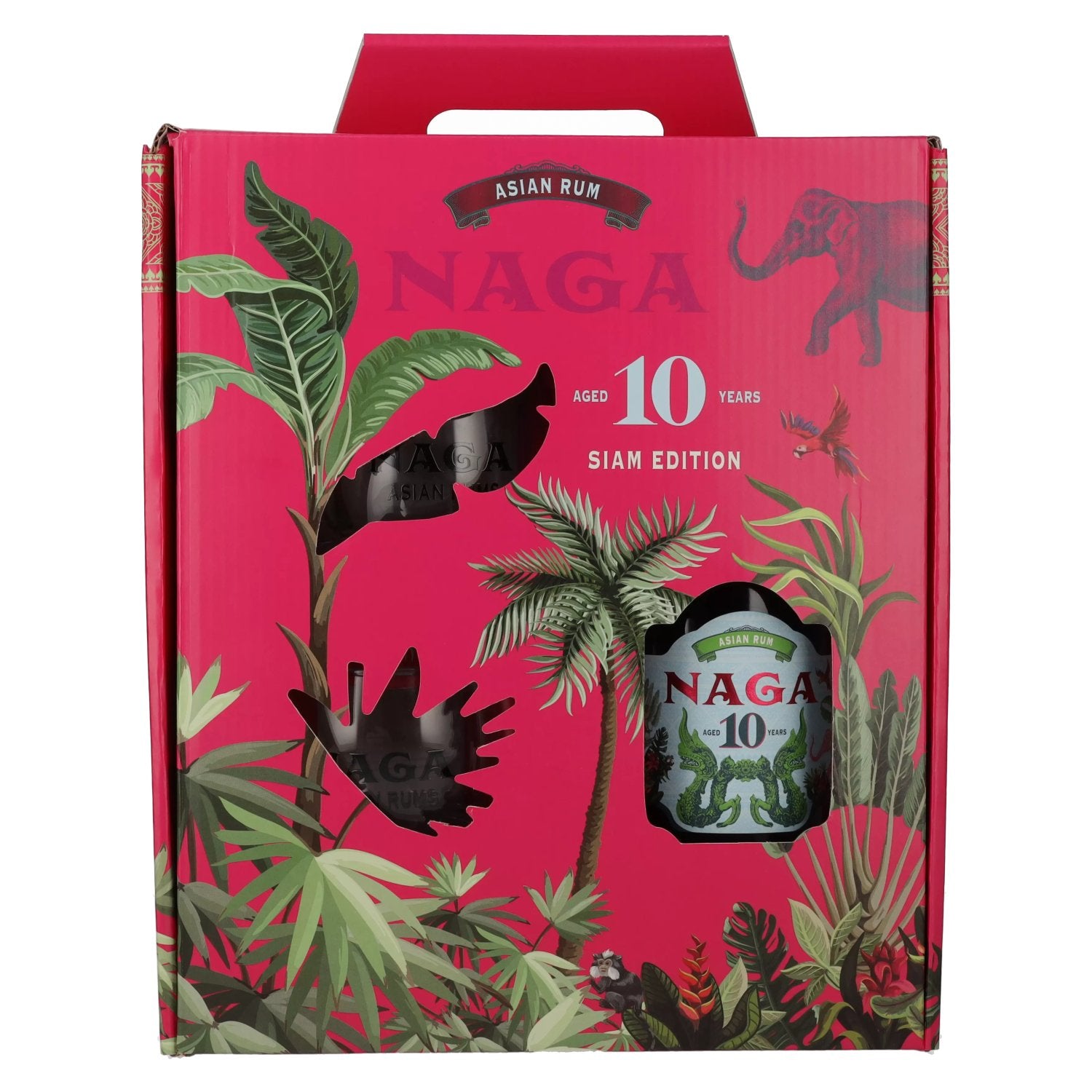 Naga Rum 10 Years Old Asian Rum SIAM EDITION 40% vol. 0,7l en boîte cadeau avec 2 verres