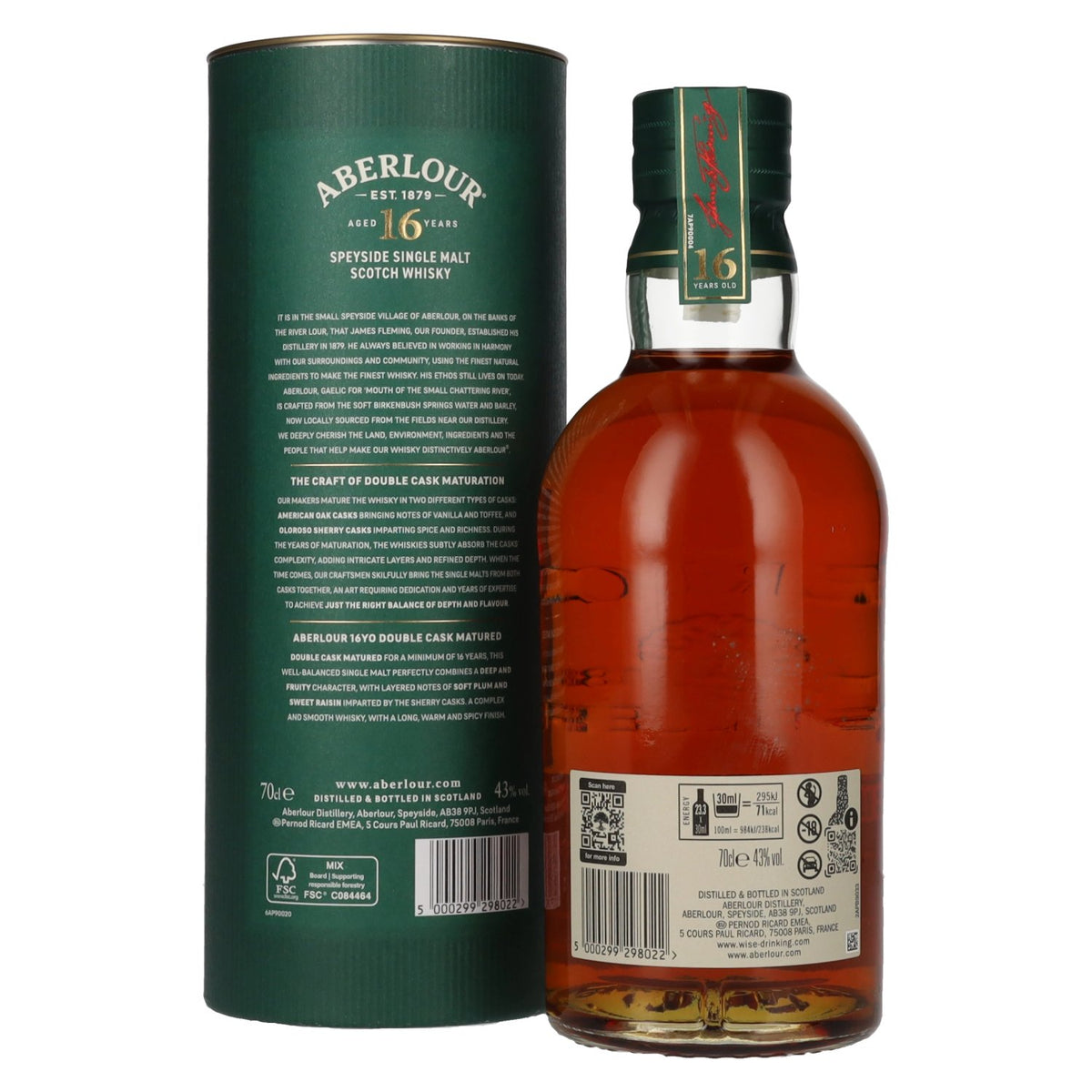 Aberlour 16 Years Old DOUBLE CASK MATURED 43% Vol. 0,7l in gift box