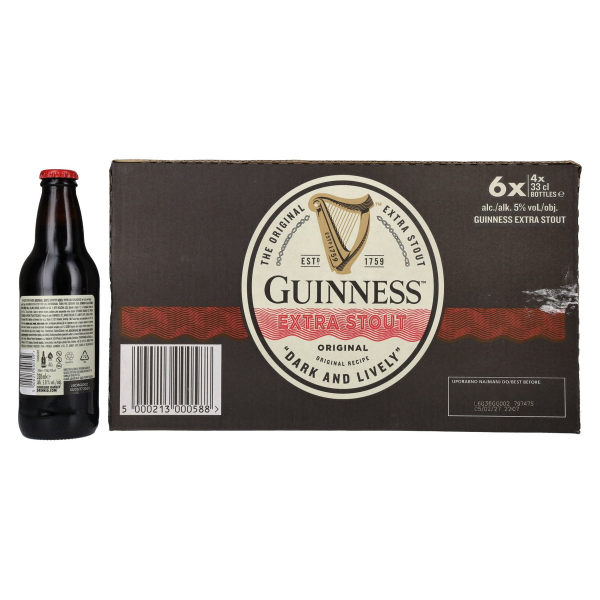 Guinness Extra Stout 5% Vol. 6x4x0,33l