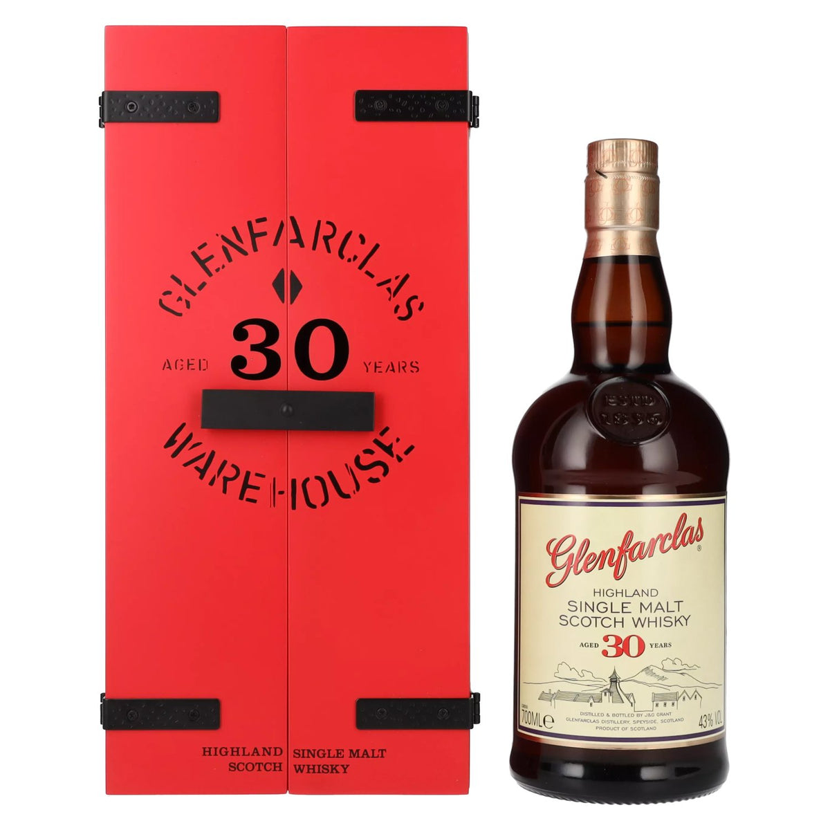 Glenfarclas 30 Years Old Highland Single Malt Scotch Whisky 43% Vol. 0,7l in Geschenkbox