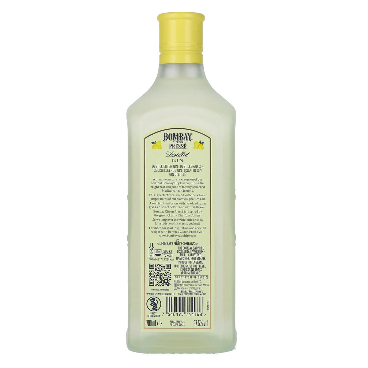 Bombay CITRON PRESSÉ Gedistilleerde Gin 37,5% Vol. 0,7l