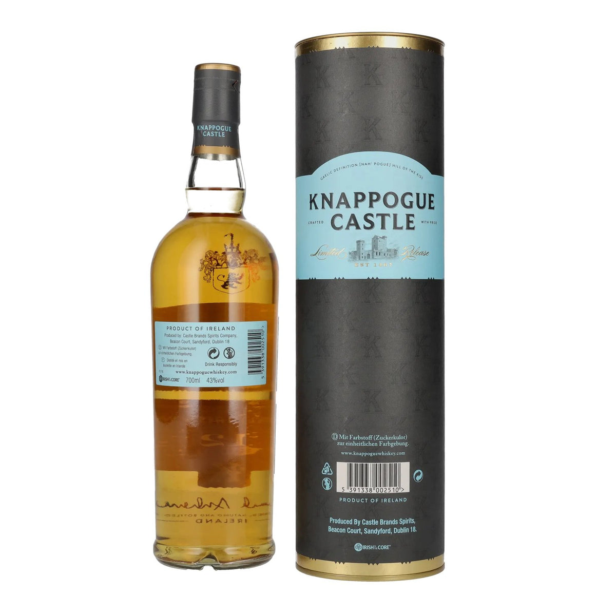 Knappogue Castle 12 Years Old BOURBON CASK MATURED 43% Vol. 0,7l in Geschenkbox