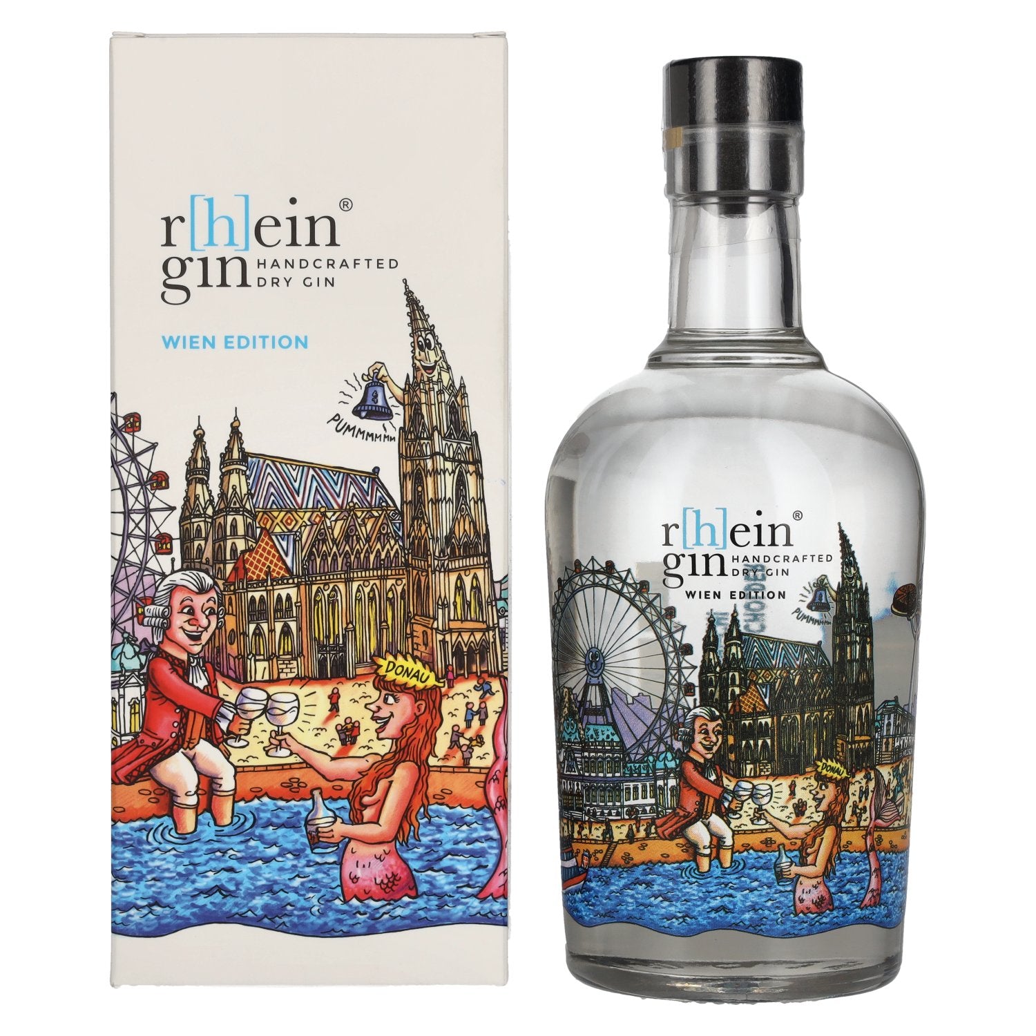 r[h]eingin Handcrafted Dry Gin Wien Edition 46% Vol. 0,5l in geschenkverpakking