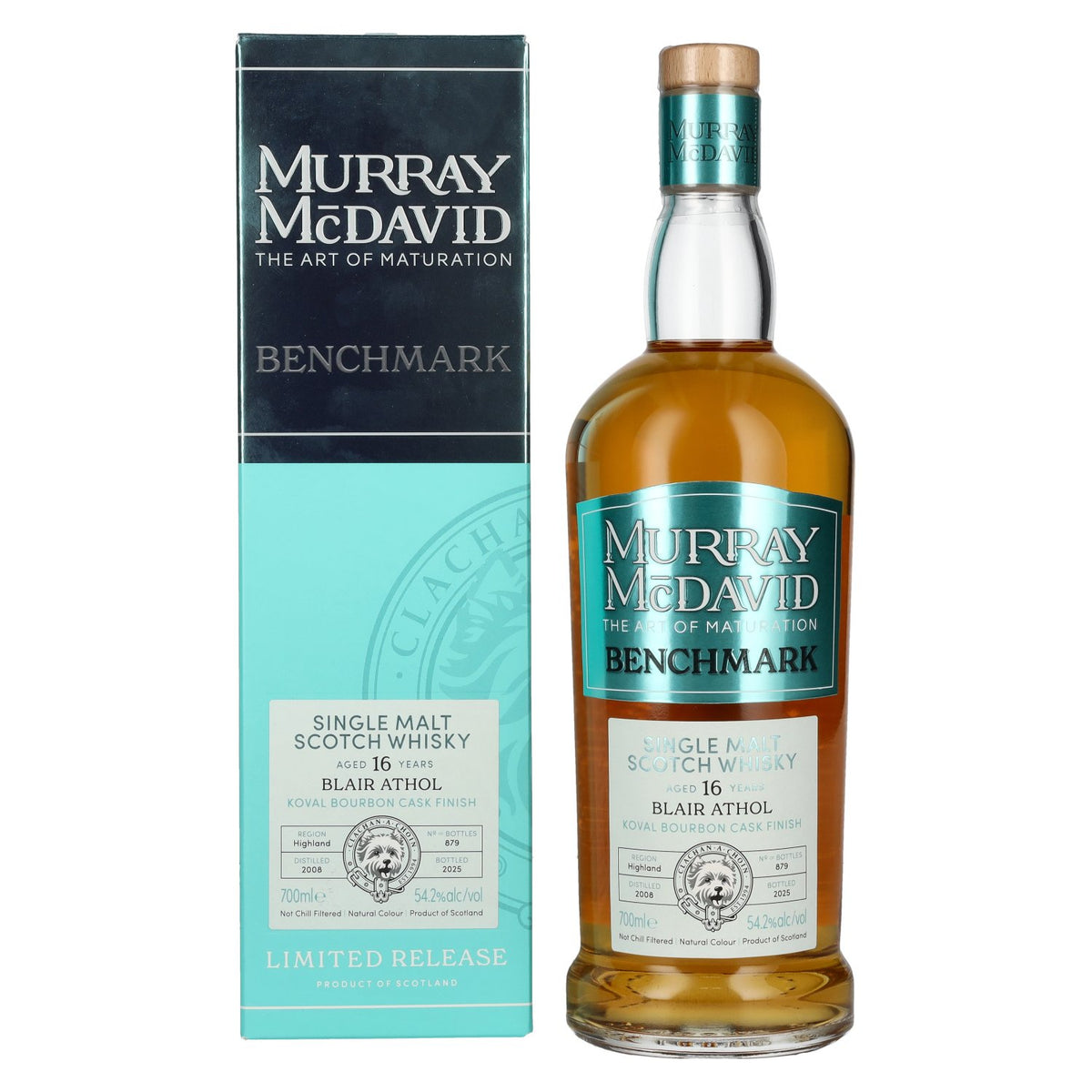 Murray McDavid BENCHMARK 16 Years Old BLAIR ATHOL Koval Bourbon Cask Finish 2008 54,2% Vol. 0,7l in Geschenkbox