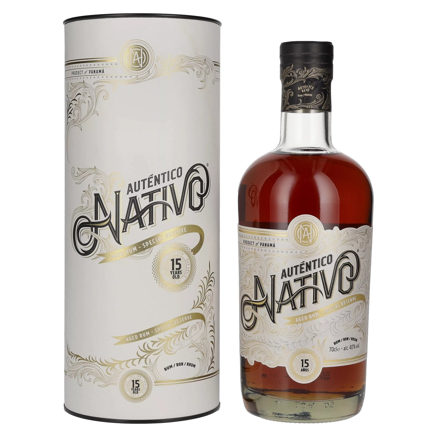 Auténtico Nativo Rum 15 Years Old 40% Vol. 0,7l en boîte cadeau