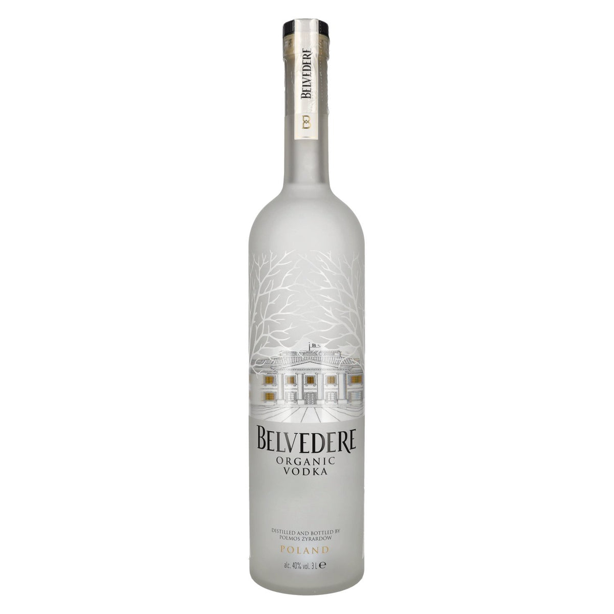 Belvedere Vodka bio 40 % vol. 3 l + autocollant lumineux LED