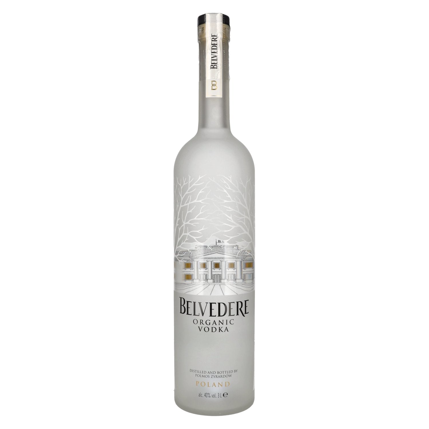 Belvedere Organic Vodka 40% ABV 3l + LED light sticker