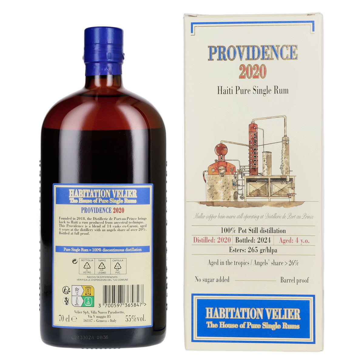 Habitation Velier PROVIDENCE Haiti Pure Single Rum 2020 55% Vol. 0,7l in Geschenkbox