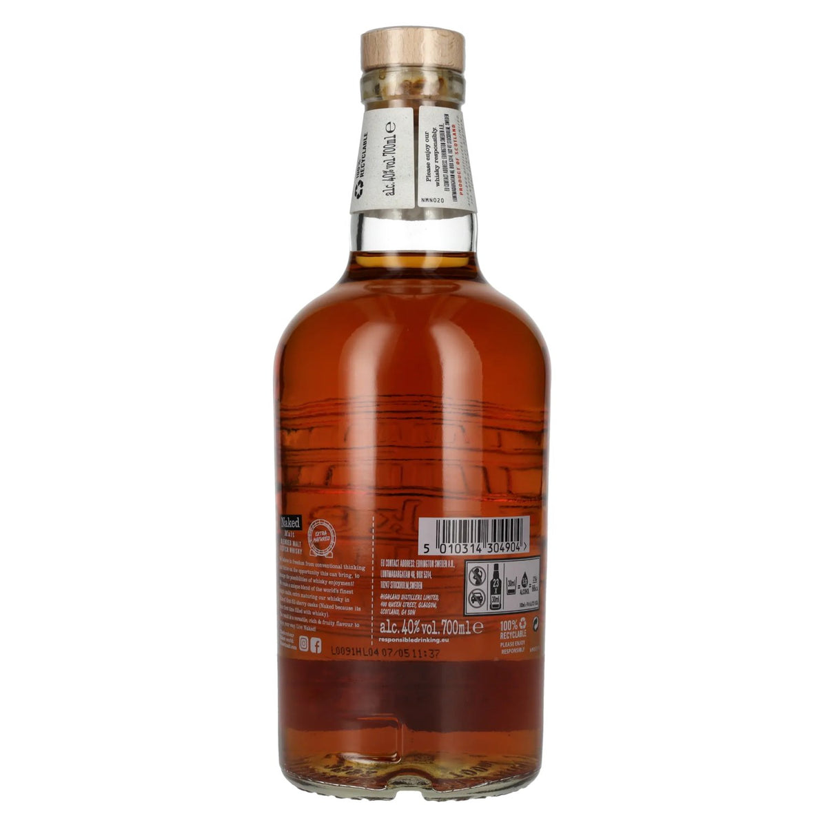 Naked Blended Malt Scotch Whisky 40% vol. 0.7 l