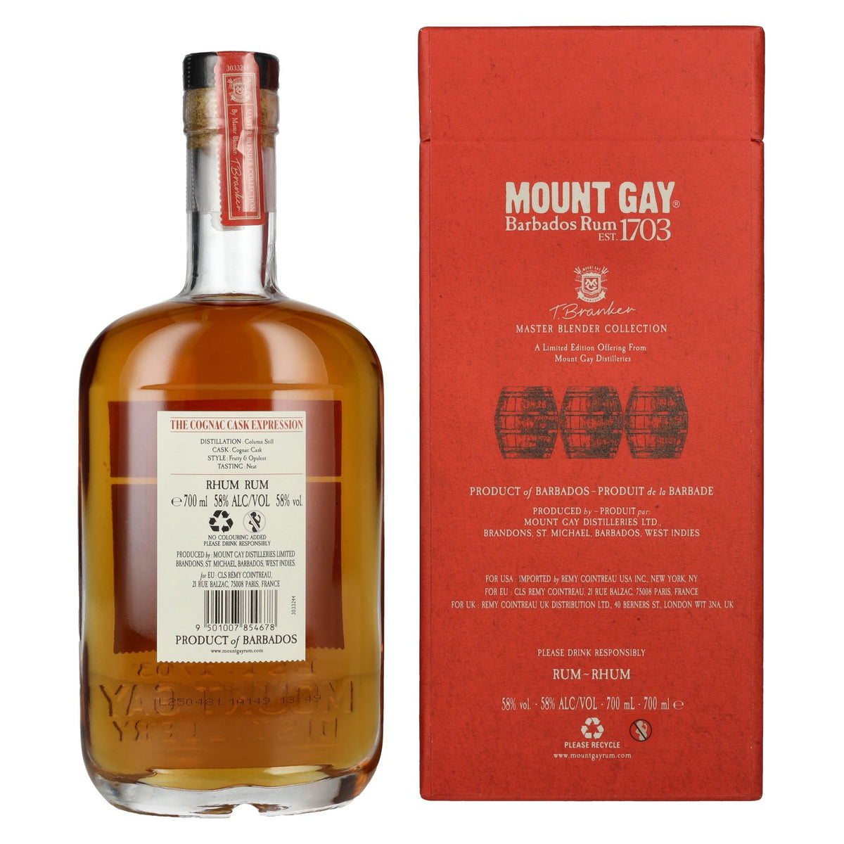 Mount Gay The Cognac Cask Expression MASTER BLENDER COLLECTION 58% Vol. 0,7l in Geschenkbox