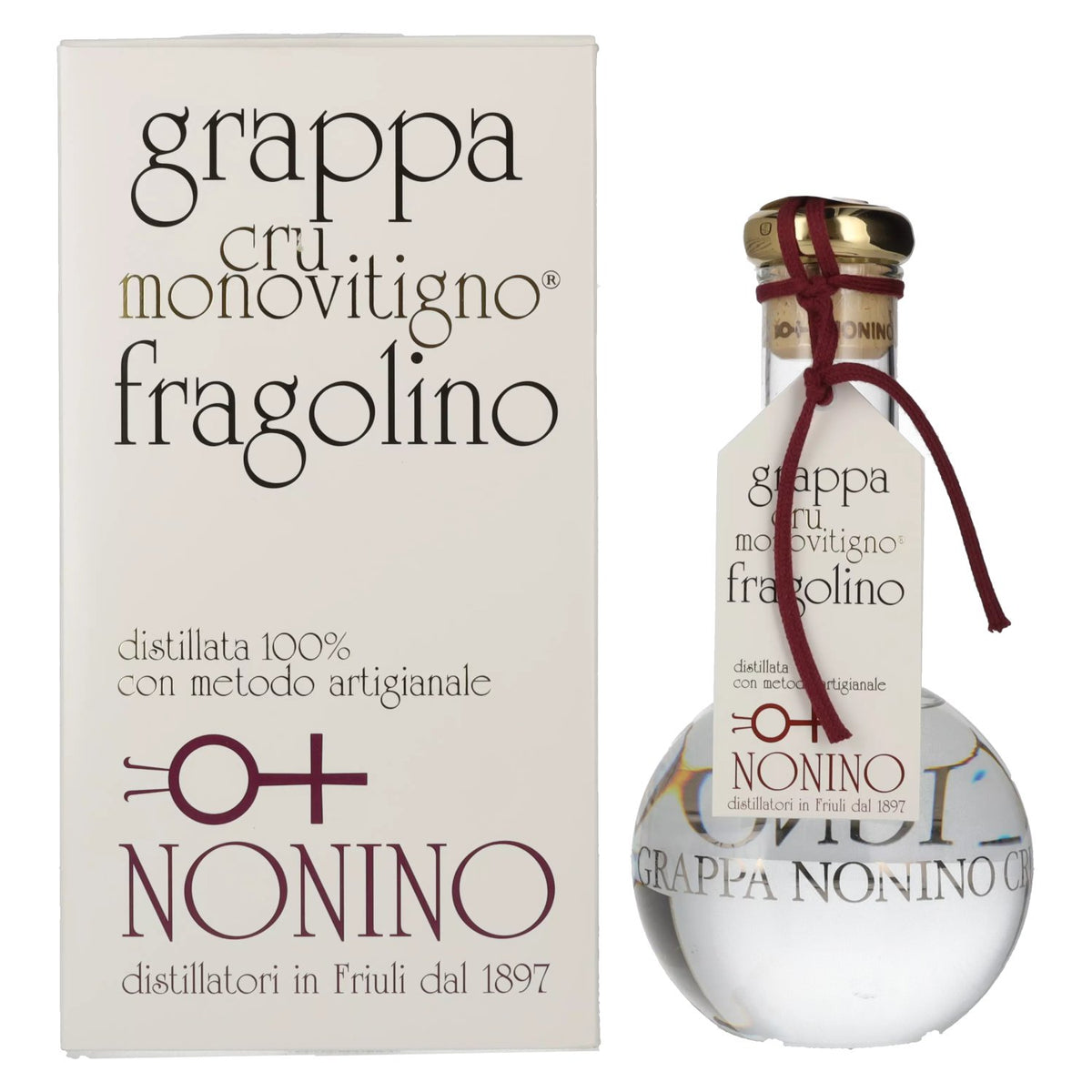 Nonino Grappa Cru Monovitigno Fragolino 45% Vol. 0,5l in Geschenkbox