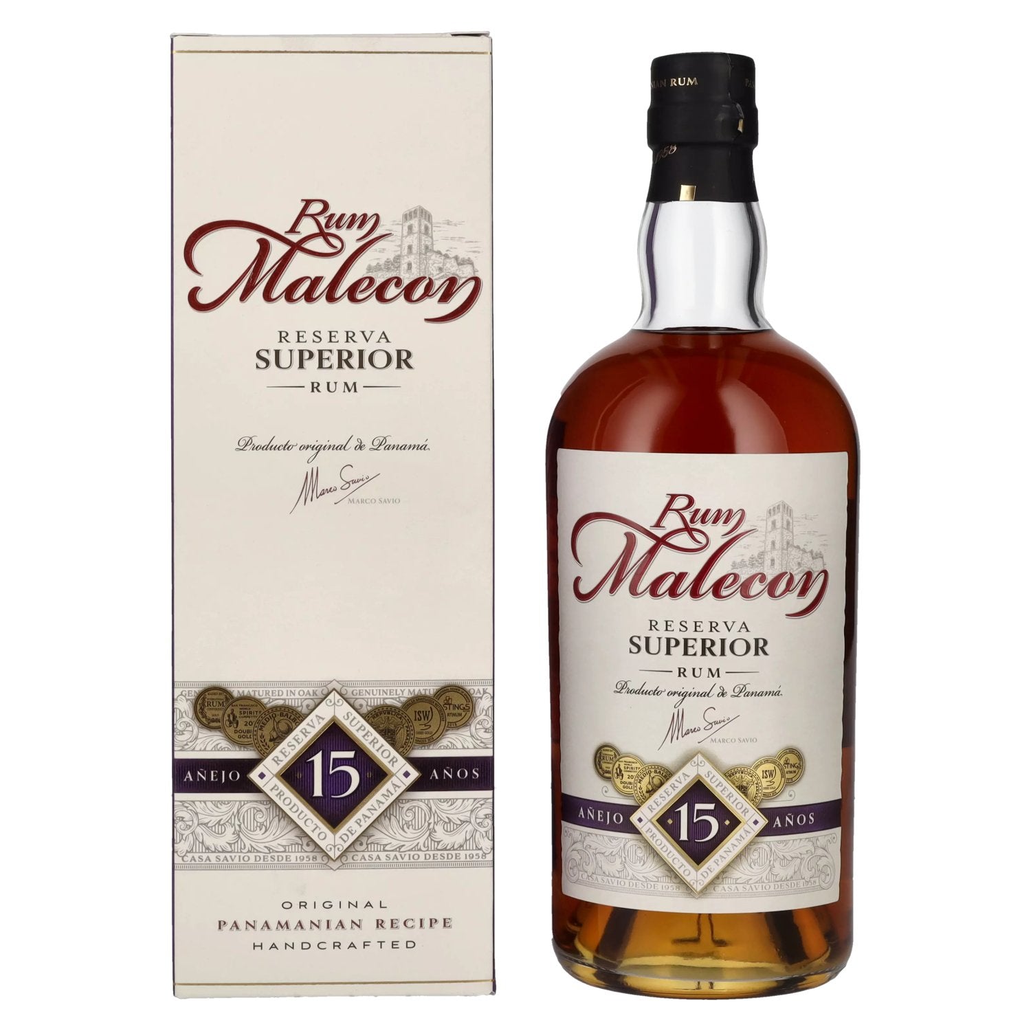 Rum Malecon Añejo 15 Años Reserva Superior 40% Vol. 0,7l in geschenkverpakking