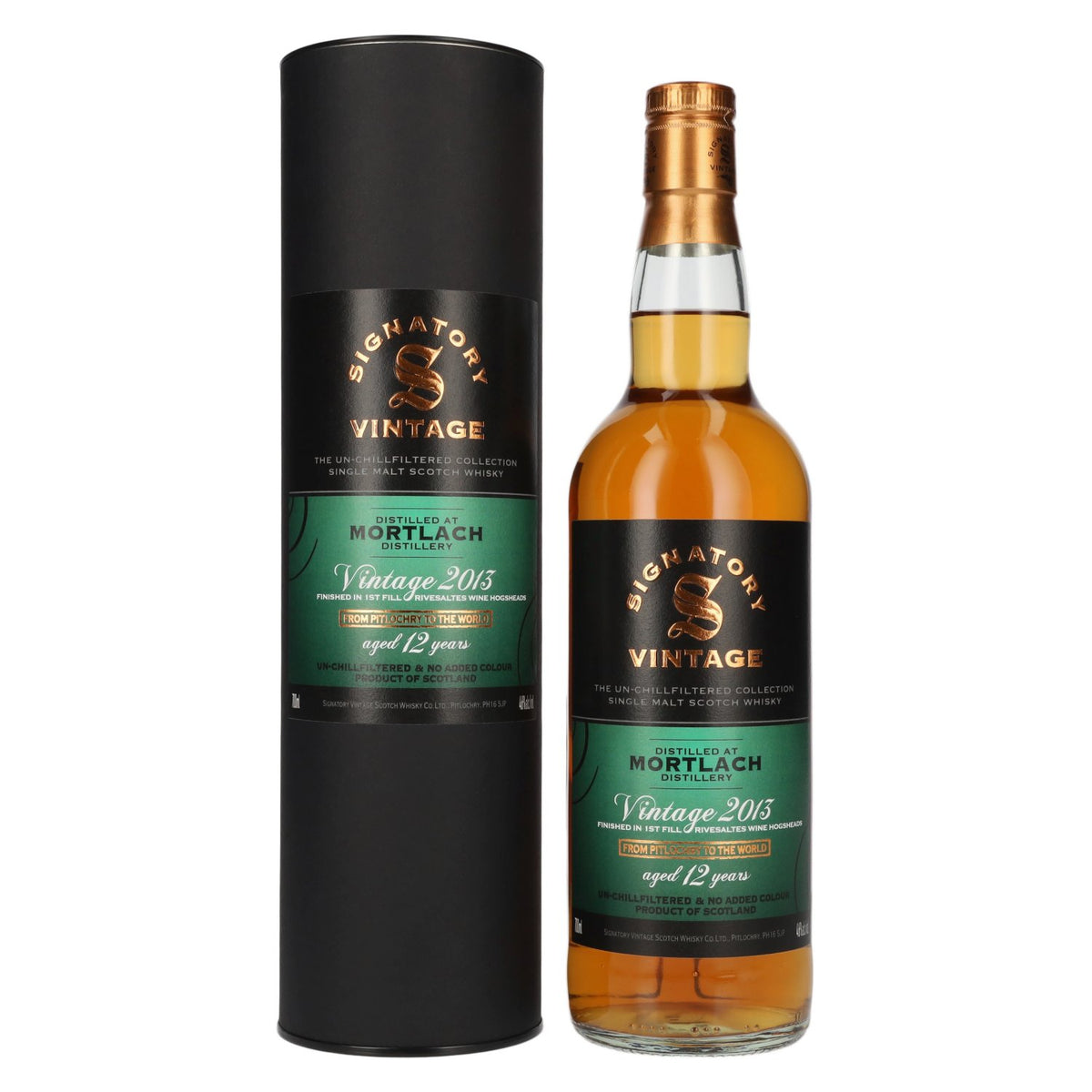 Signatory Vintage Mortlach 12 Years Old The Un-Chillfiltered 2013 46% vol. 0.7 l in a gift box