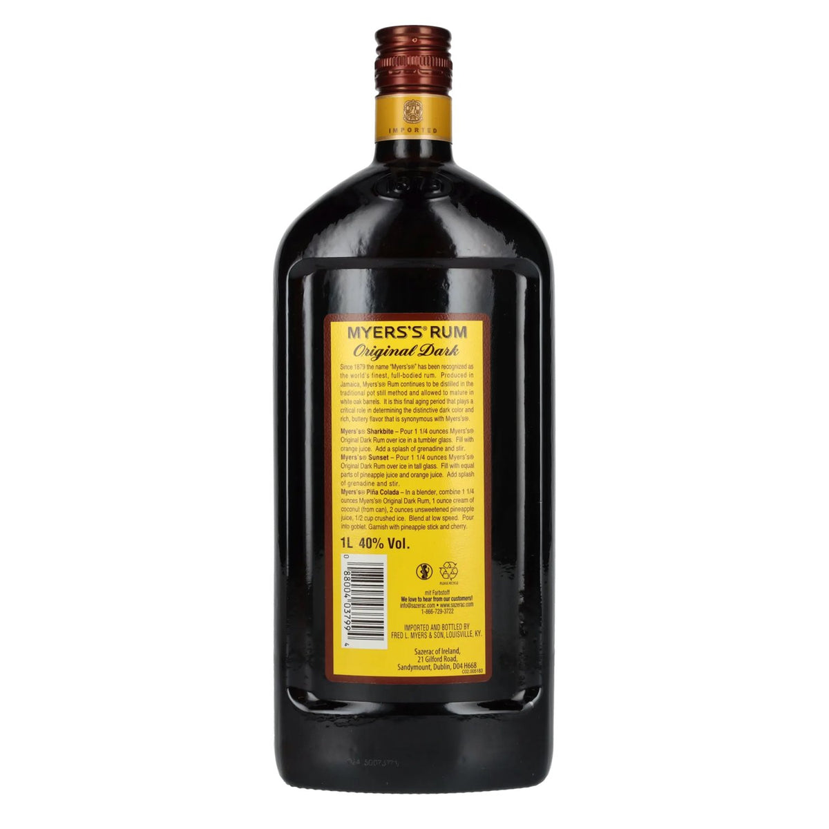Myers's Rum Original Dark 40% vol. 1 l