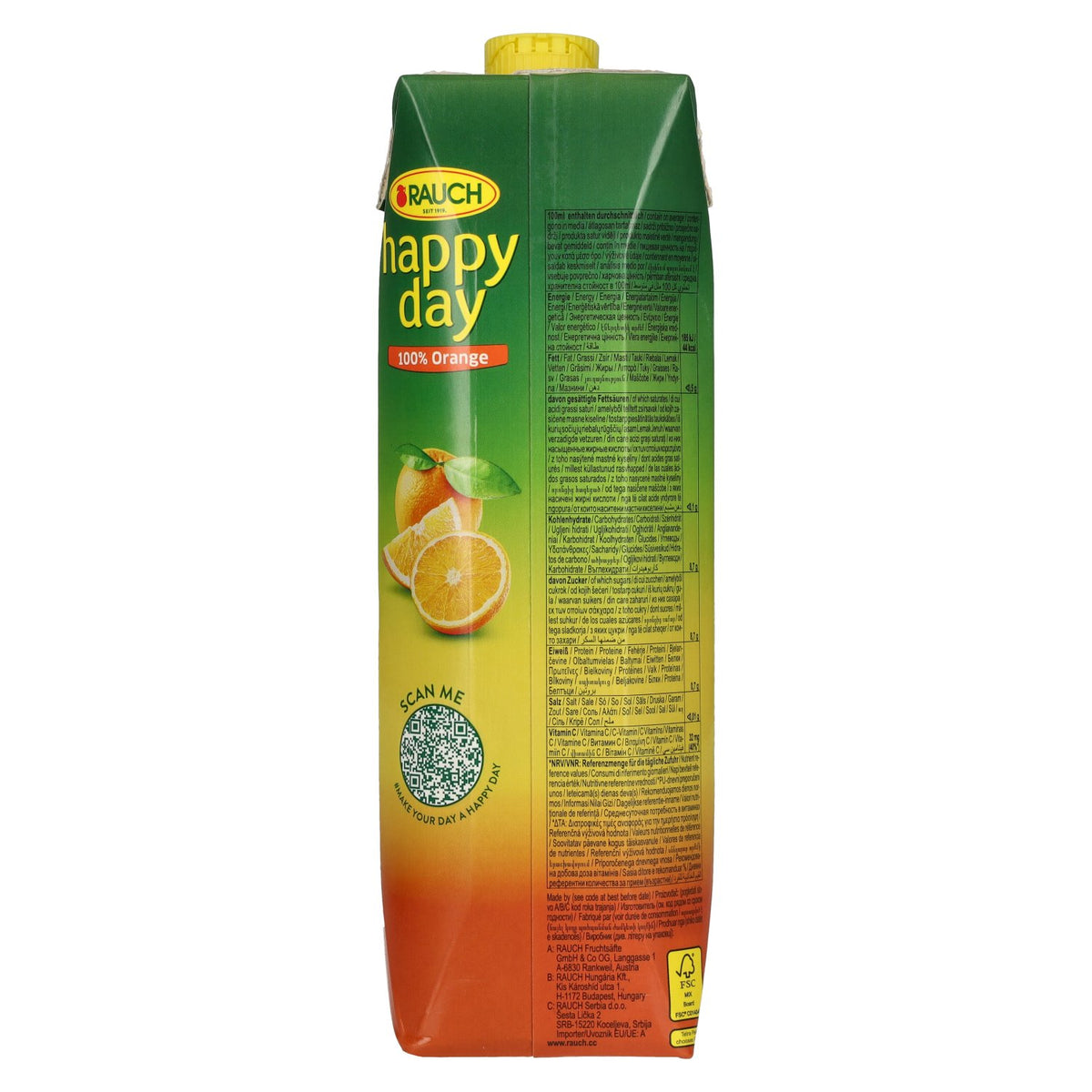 Happy Day Orangensaft 100% 1l