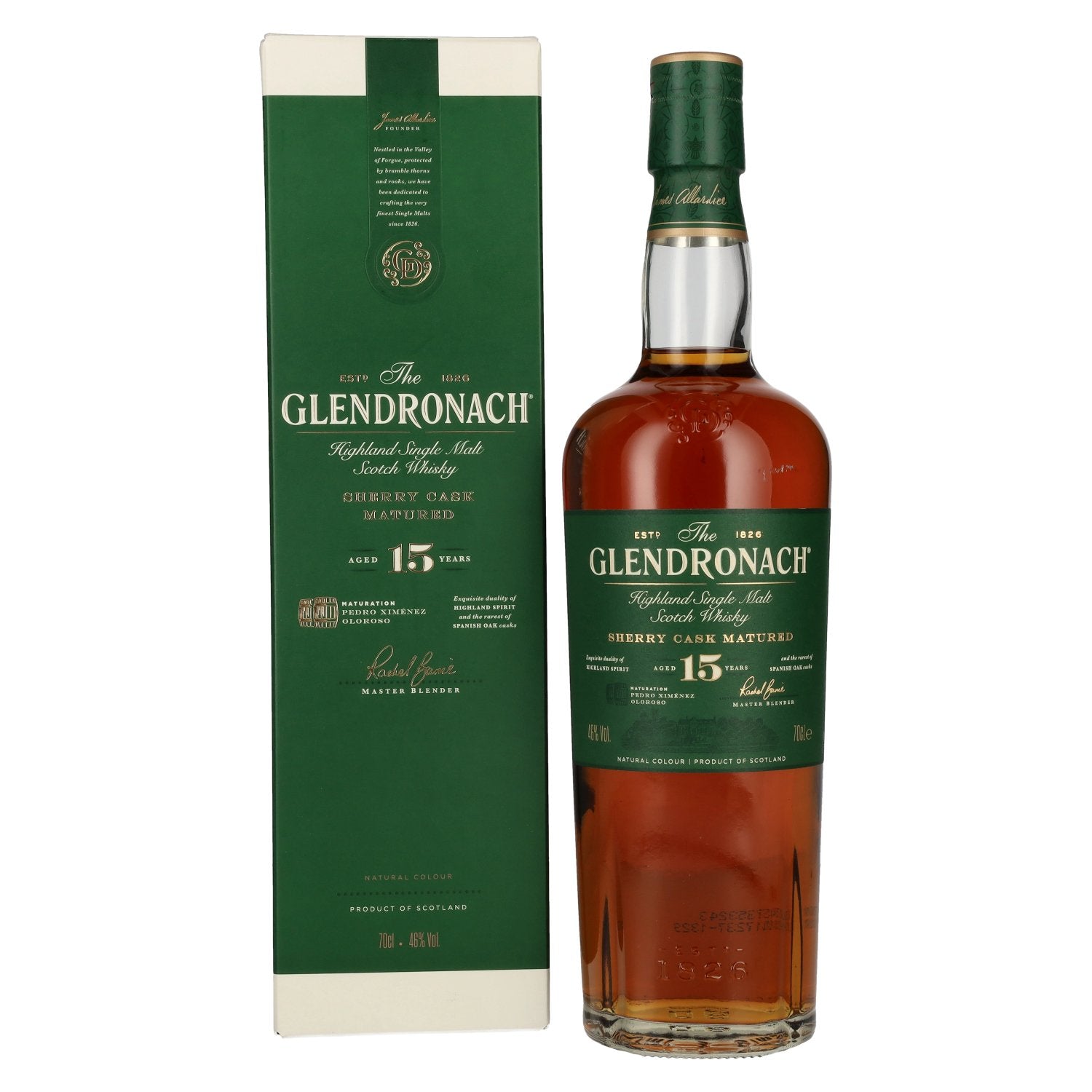 The GlenDronach 15 Years Old Highland Single Malt 46% Vol. 0,7l in gift box