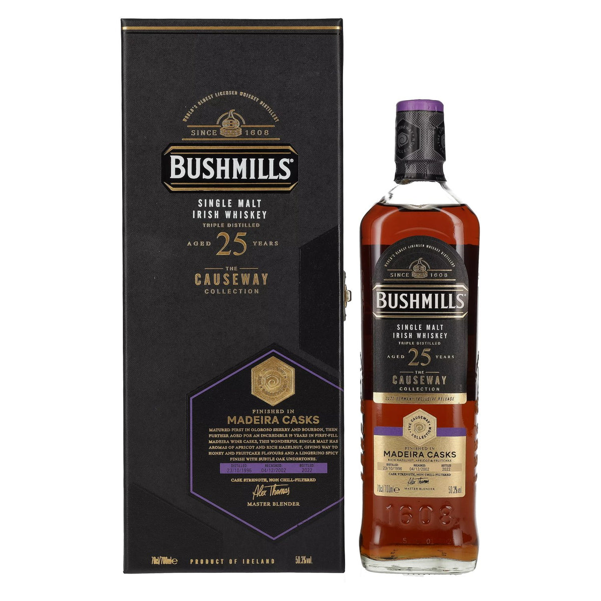 Bushmills THE CAUSEWAY COLLECTION Single Malt Madeira Casks 1996 50,3% vol. 0,7 l in geschenkverpakking