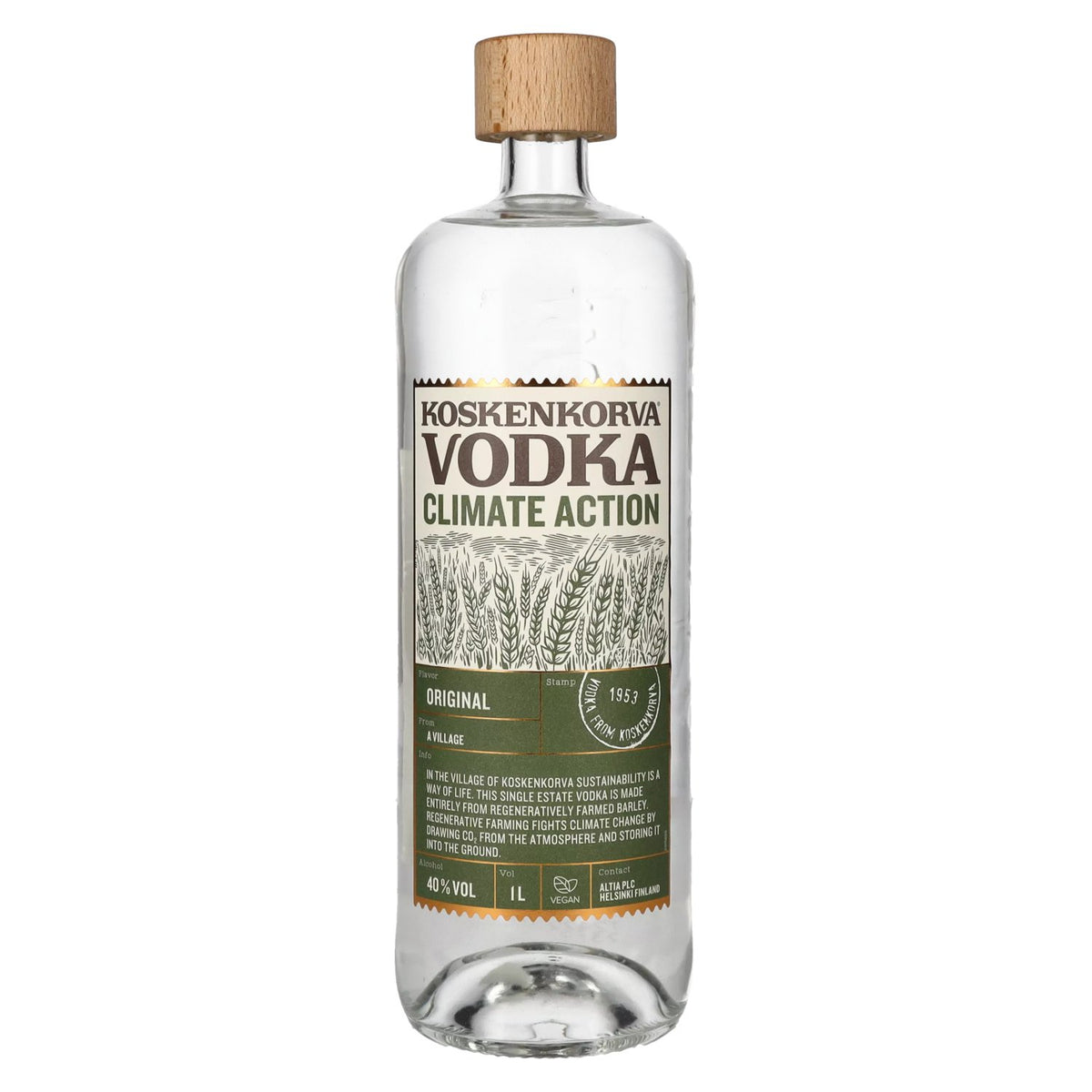 Koskenkorva Vodka Climate Action ORIGINAL 40% vol. 1 litre
