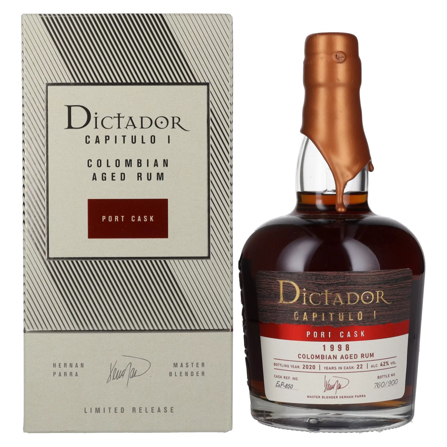 Dictador CAPITULO I 22 Years Old Port Cask Colombian Aged Rum 1998 42% Vol. 0,7l in gift box