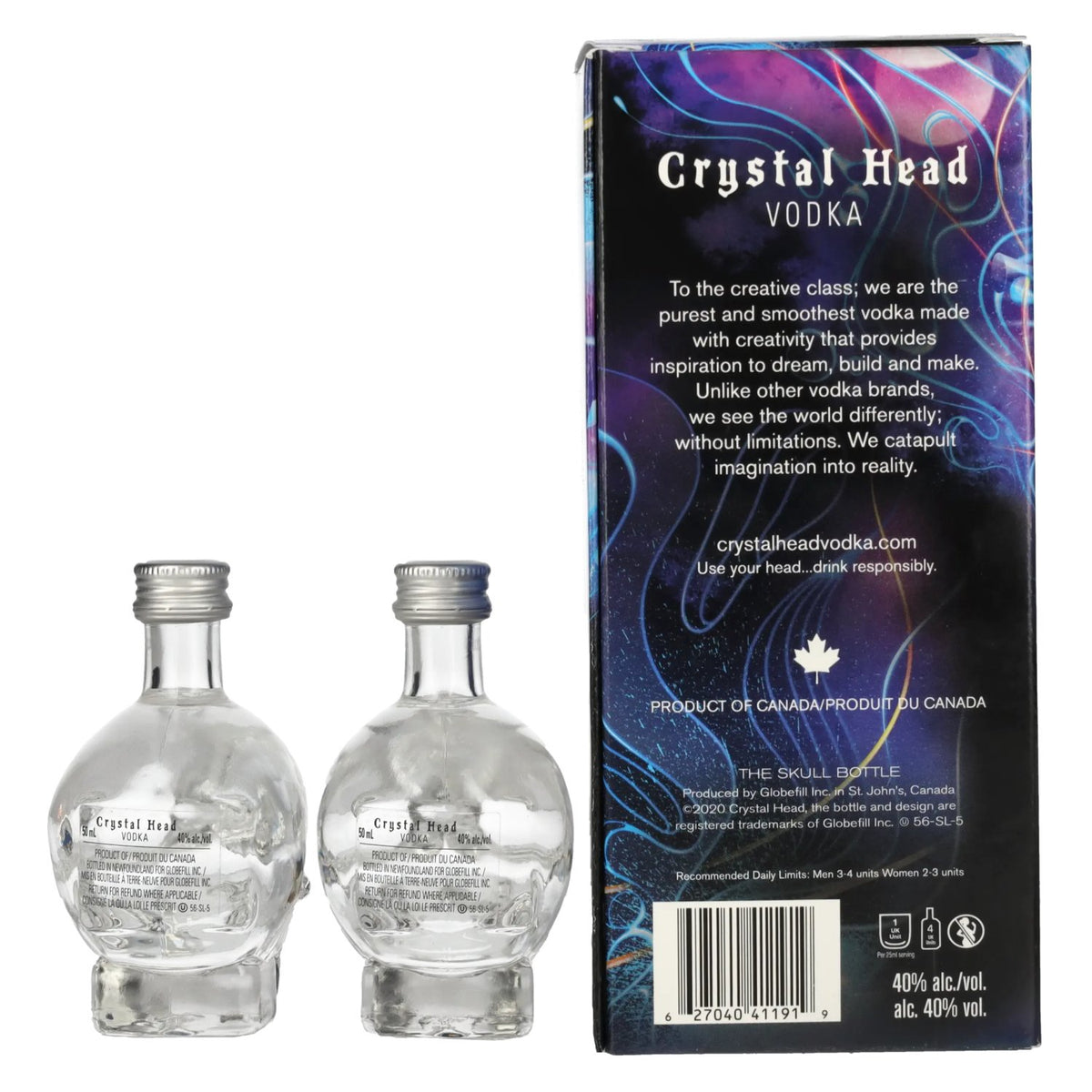 Crystal Head Vodka 40% Vol. 2x0,05l in Geschenkbox