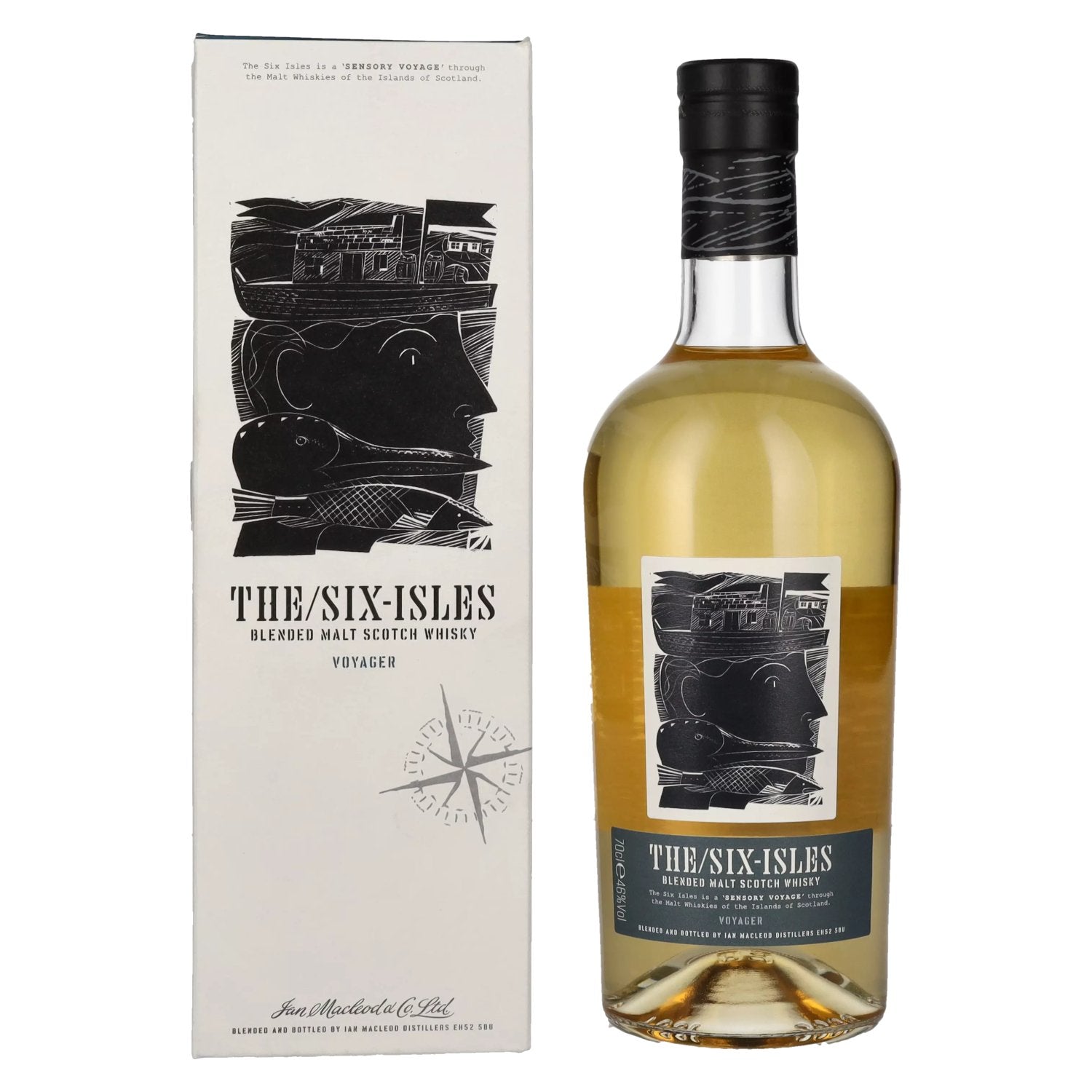 The Six Isles Blended Malt Scotch Whisky VOYAGER 46% vol. 0,7l en coffret cadeau