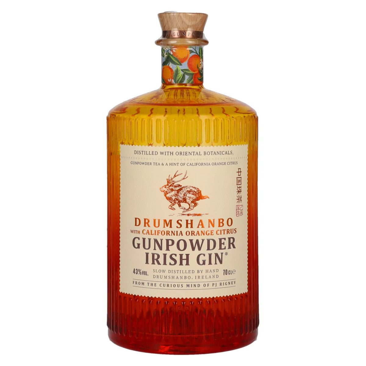 Drumshanbo Gunpowder Irish Gin met Californische sinaasappel 43% vol. 0,7 l