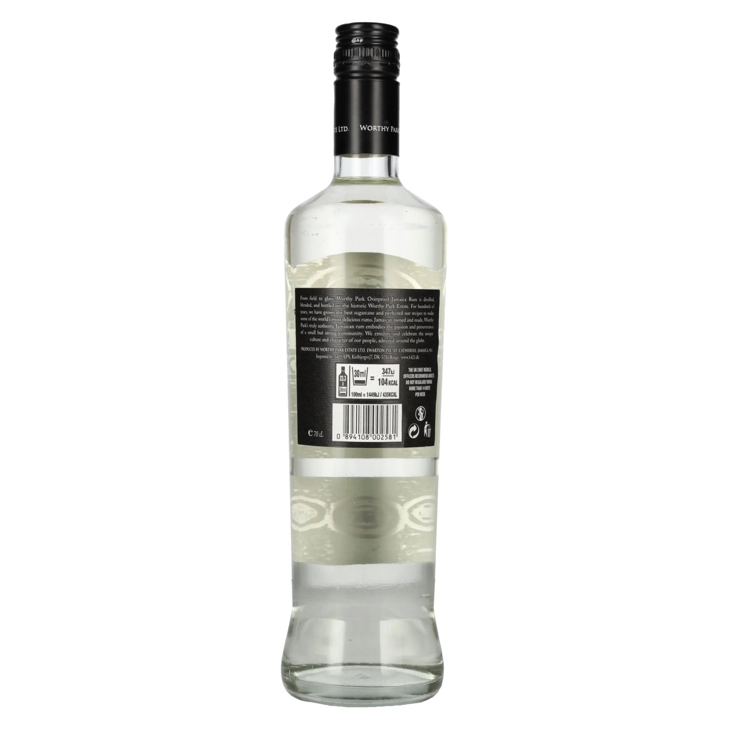 Rum-Bar Worthy Park Estate Premium White Overproof Rum 63% Vol. 0,7l