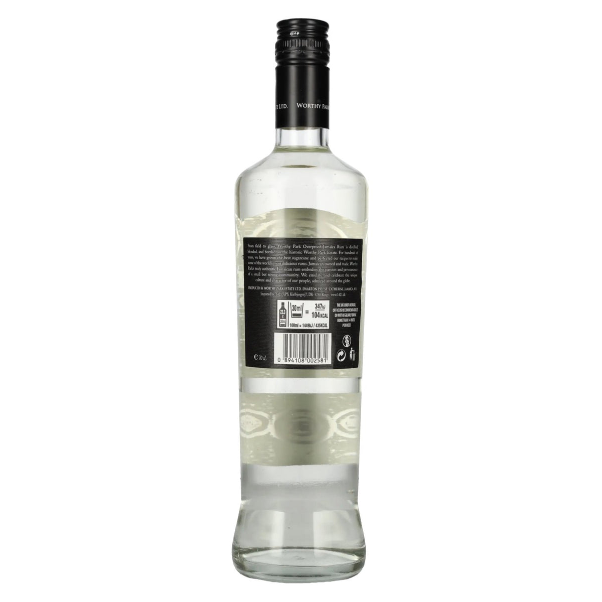 Rum-Bar Worthy Park Rum Estate Premium White Overproof Rum 63% ABV 0.7l