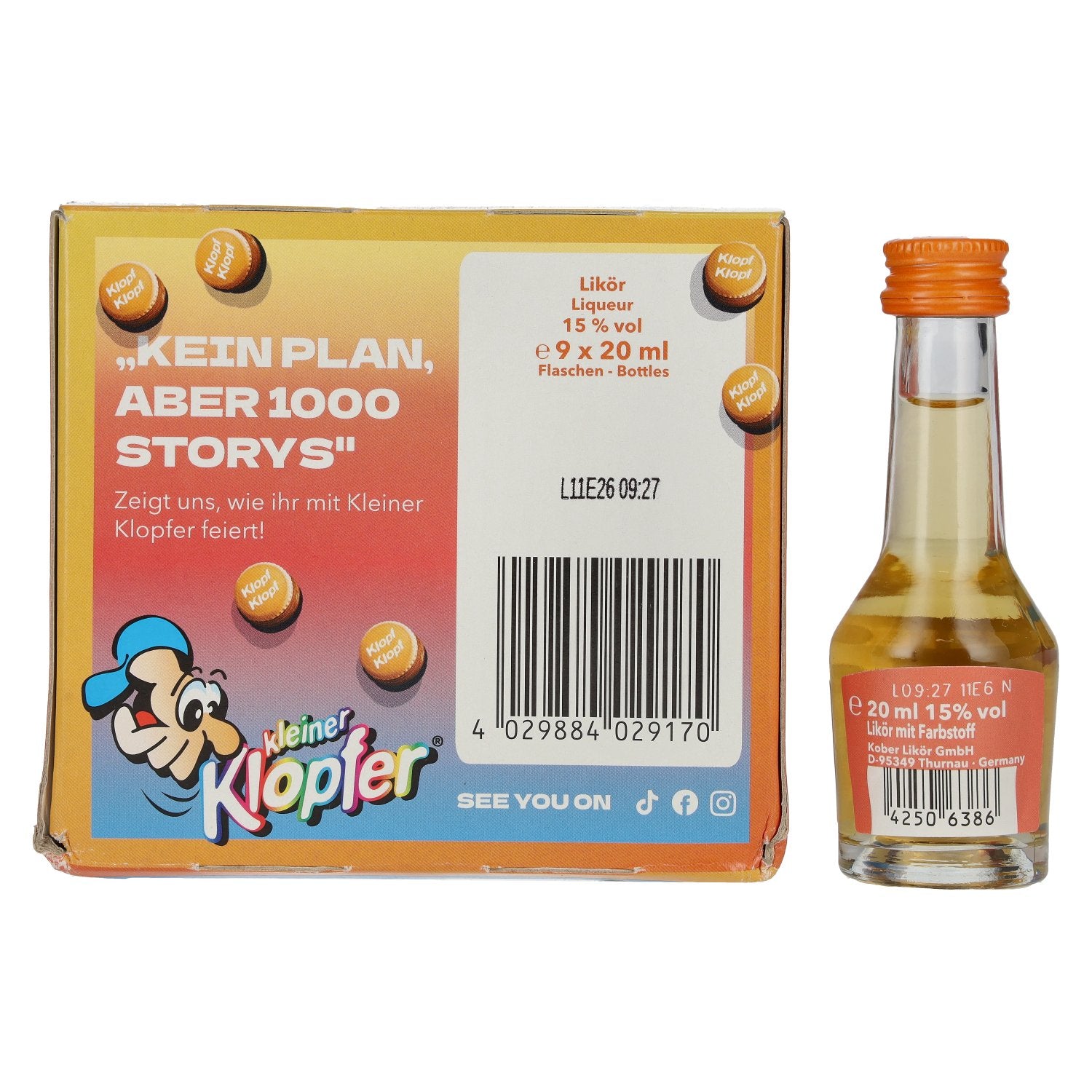 Kleiner Klopfer Eistee Peach 15% Vol. 9x0,02l