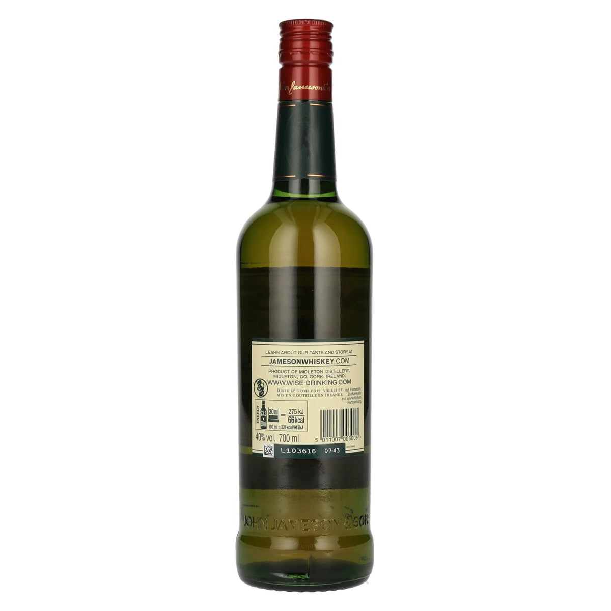 Jameson Triple Irish Whiskey 40% Vol. 0,7l